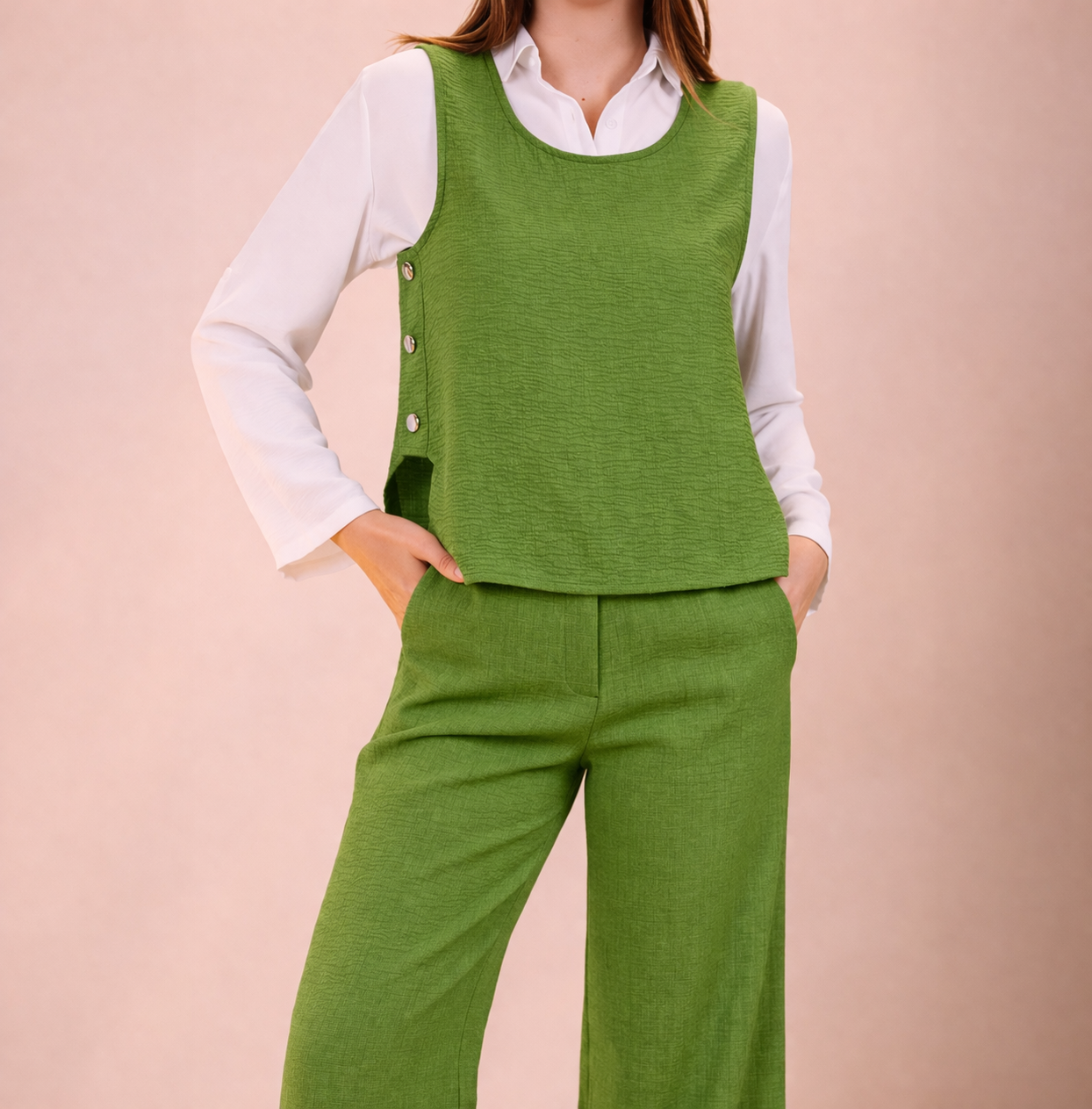 Side-Button Blouse