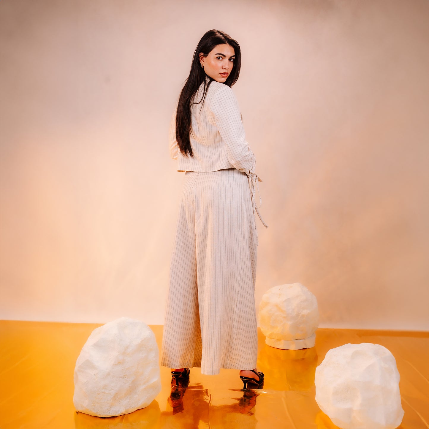 Linen Stripped Jacket