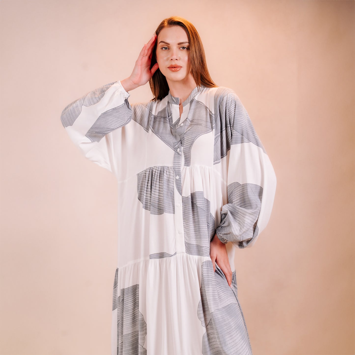 Printed Fabran Dress