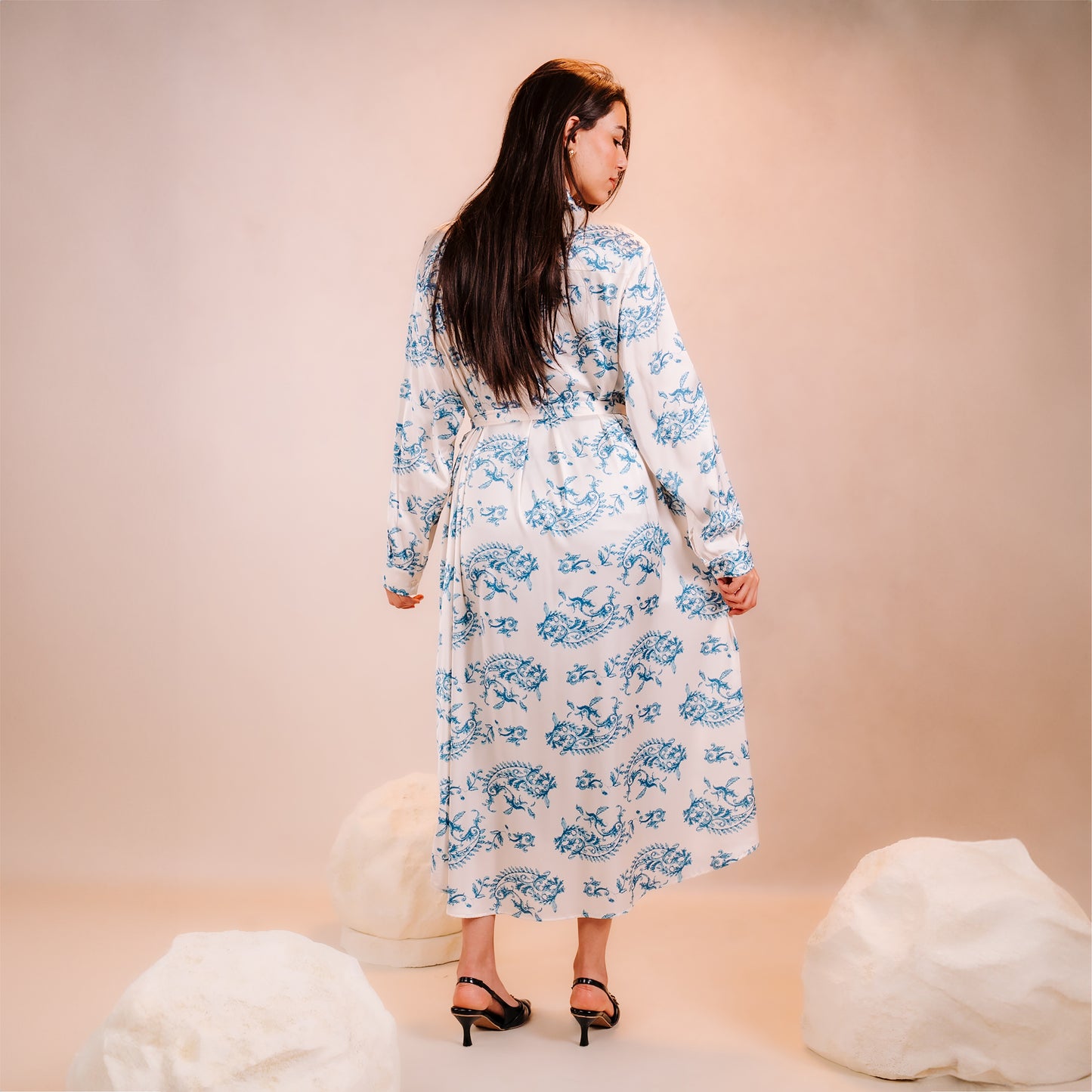 Printed Flower Long Shirt