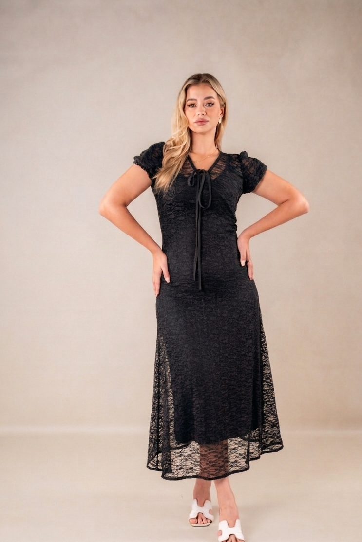 Half sleeves Maxi Dress