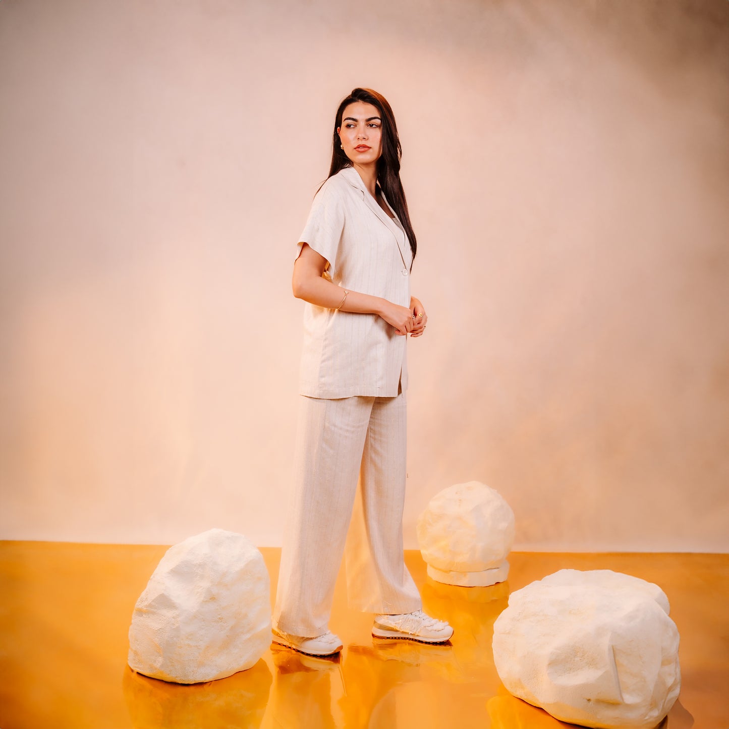 Half Sleeves Linen Jacket