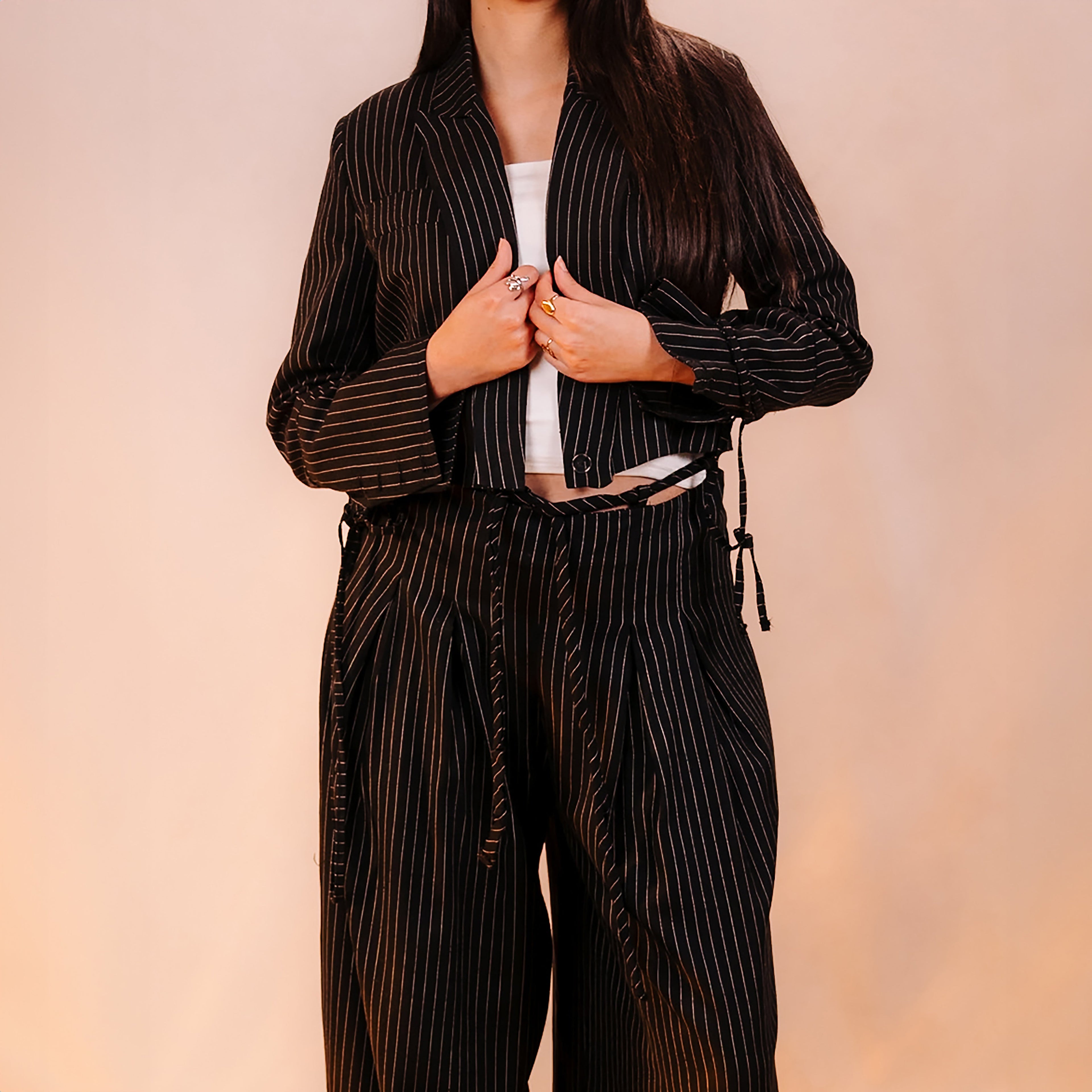 Linen stripped  Set