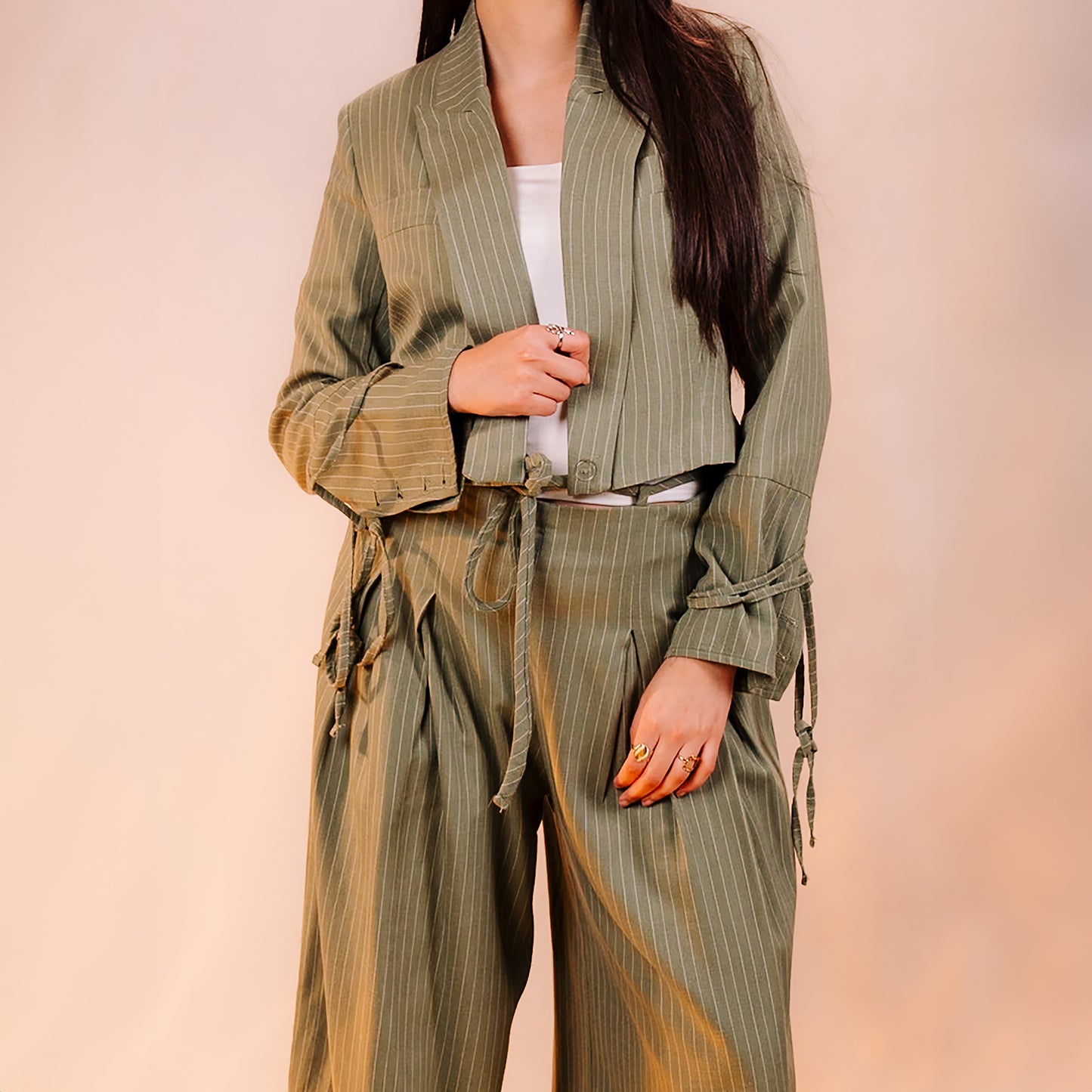 Linen Stripped Jacket