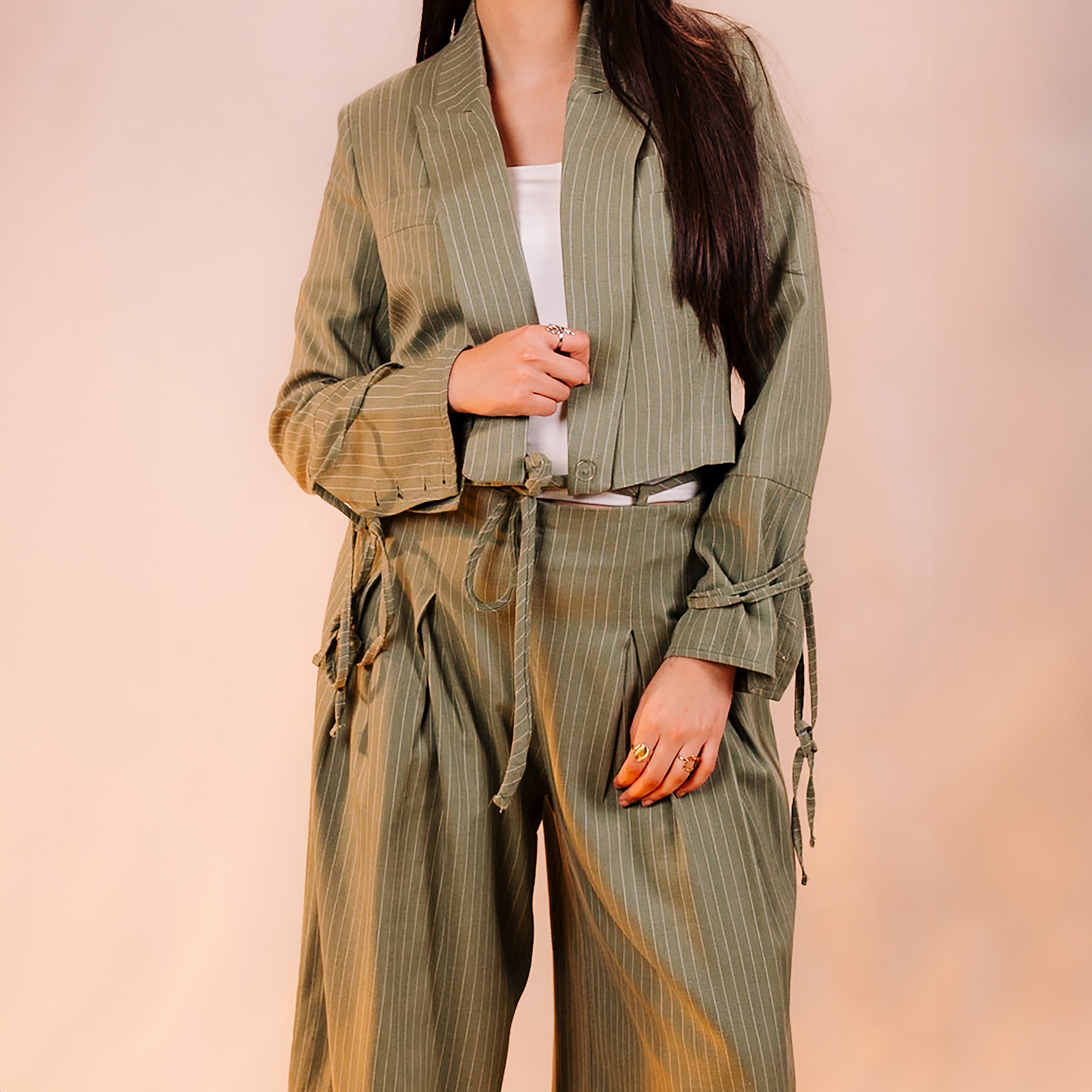 Linen stripped  Set