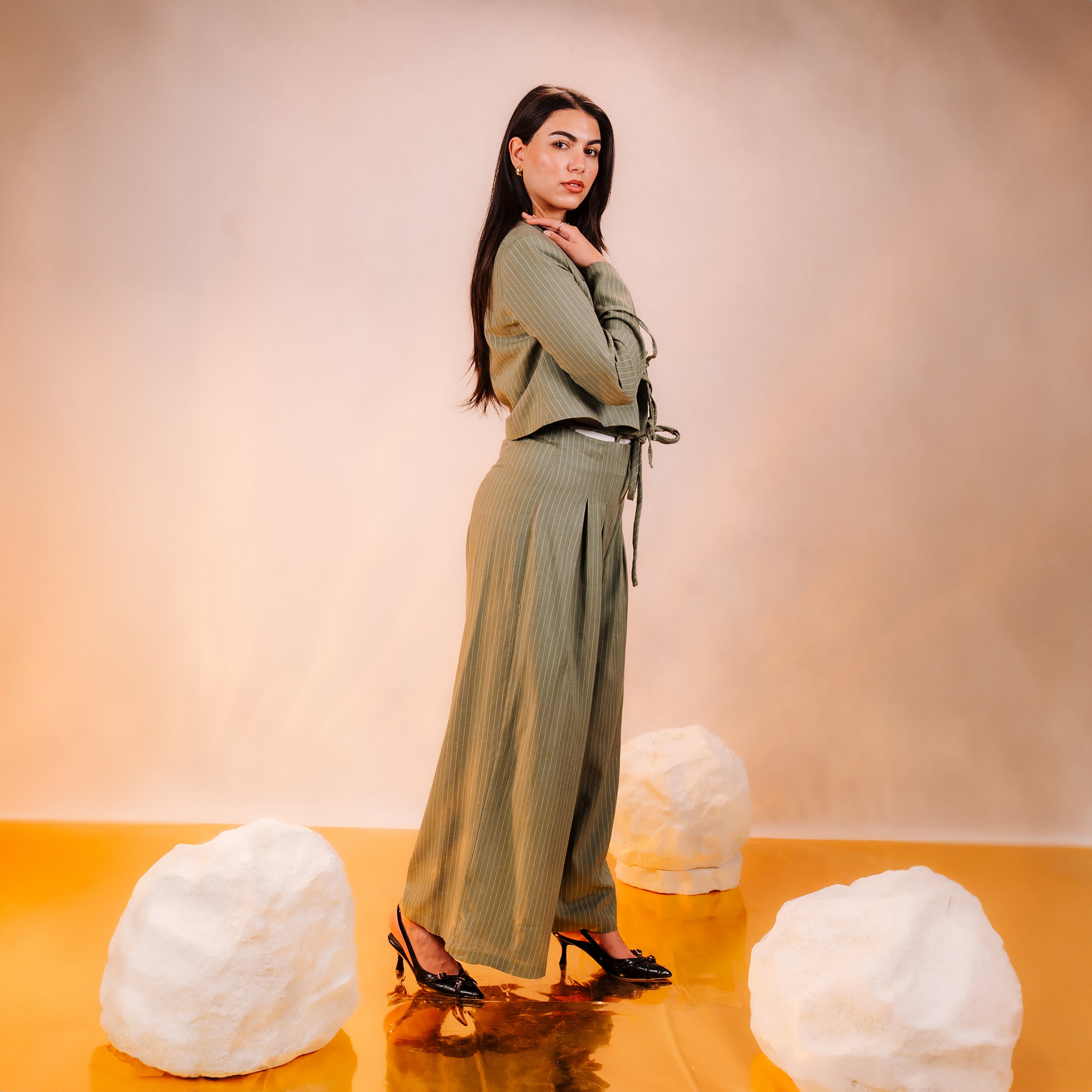 Linen stripped  Set