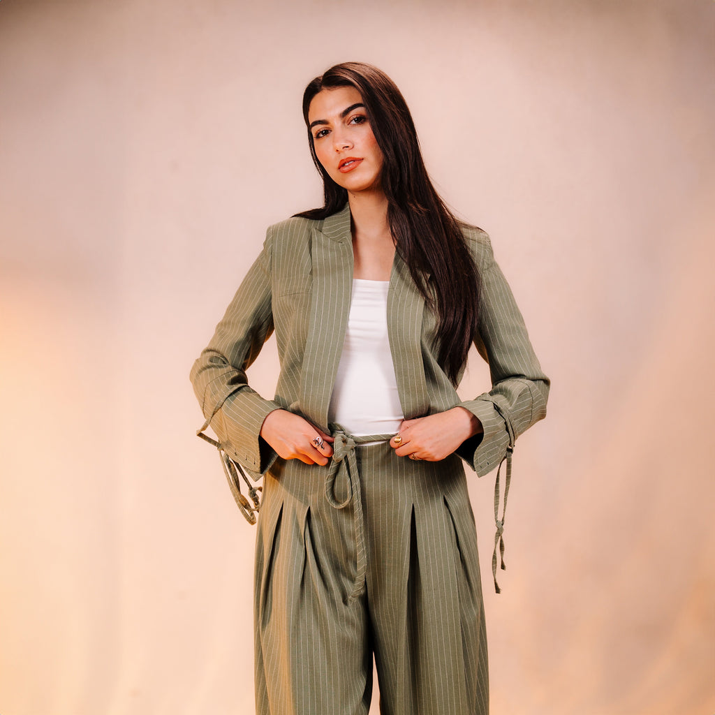 Linen Stripped Jacket