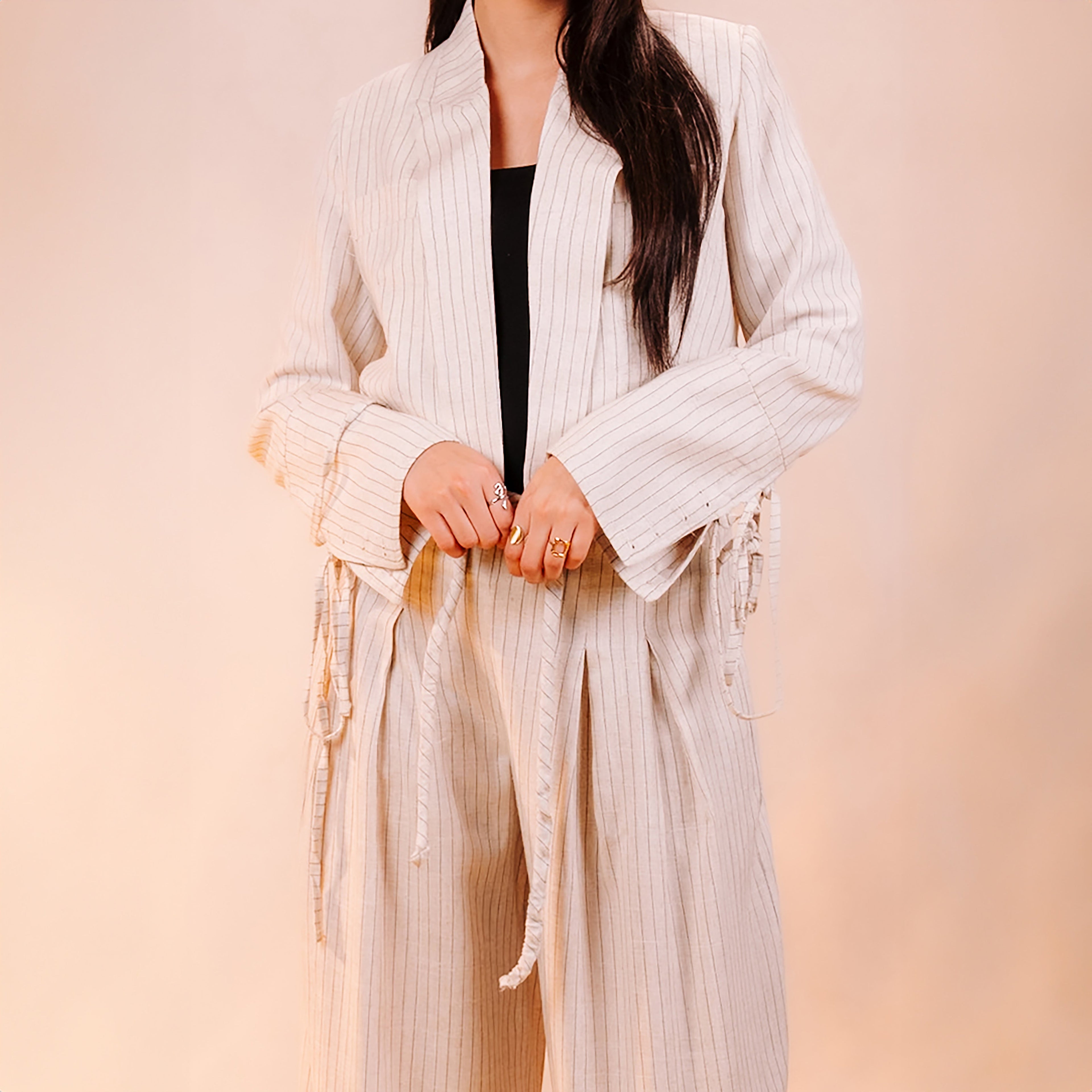 Linen Striped Pants