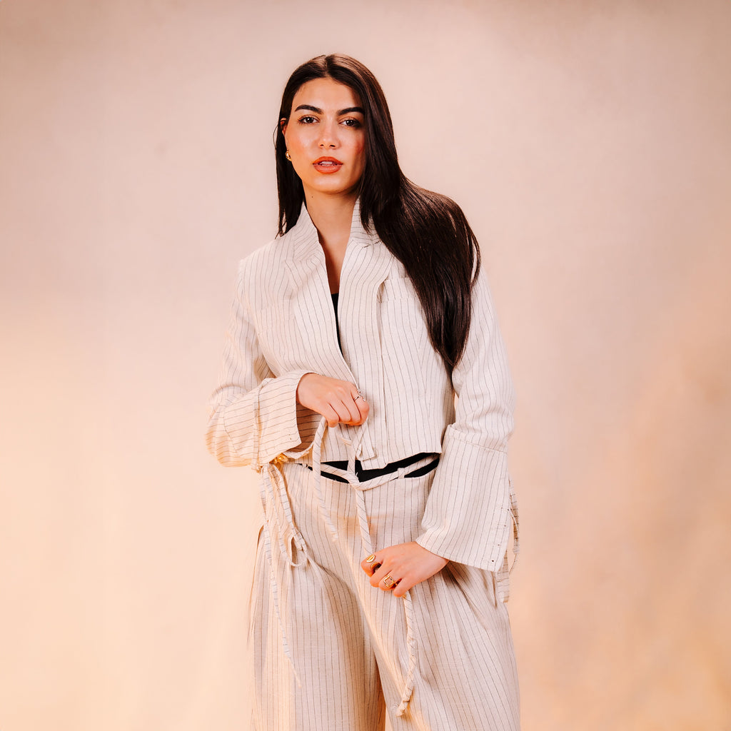 Linen stripped  Set