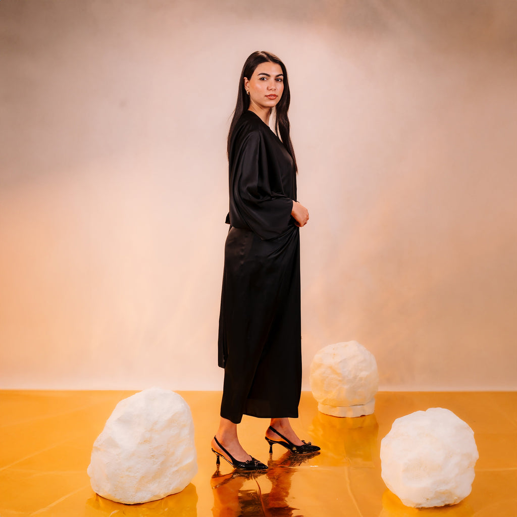 Satin Skirt Suit
