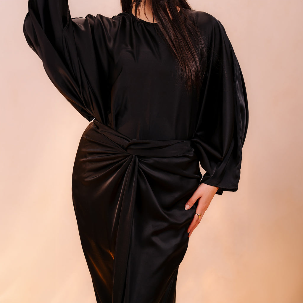 Satin Skirt Suit