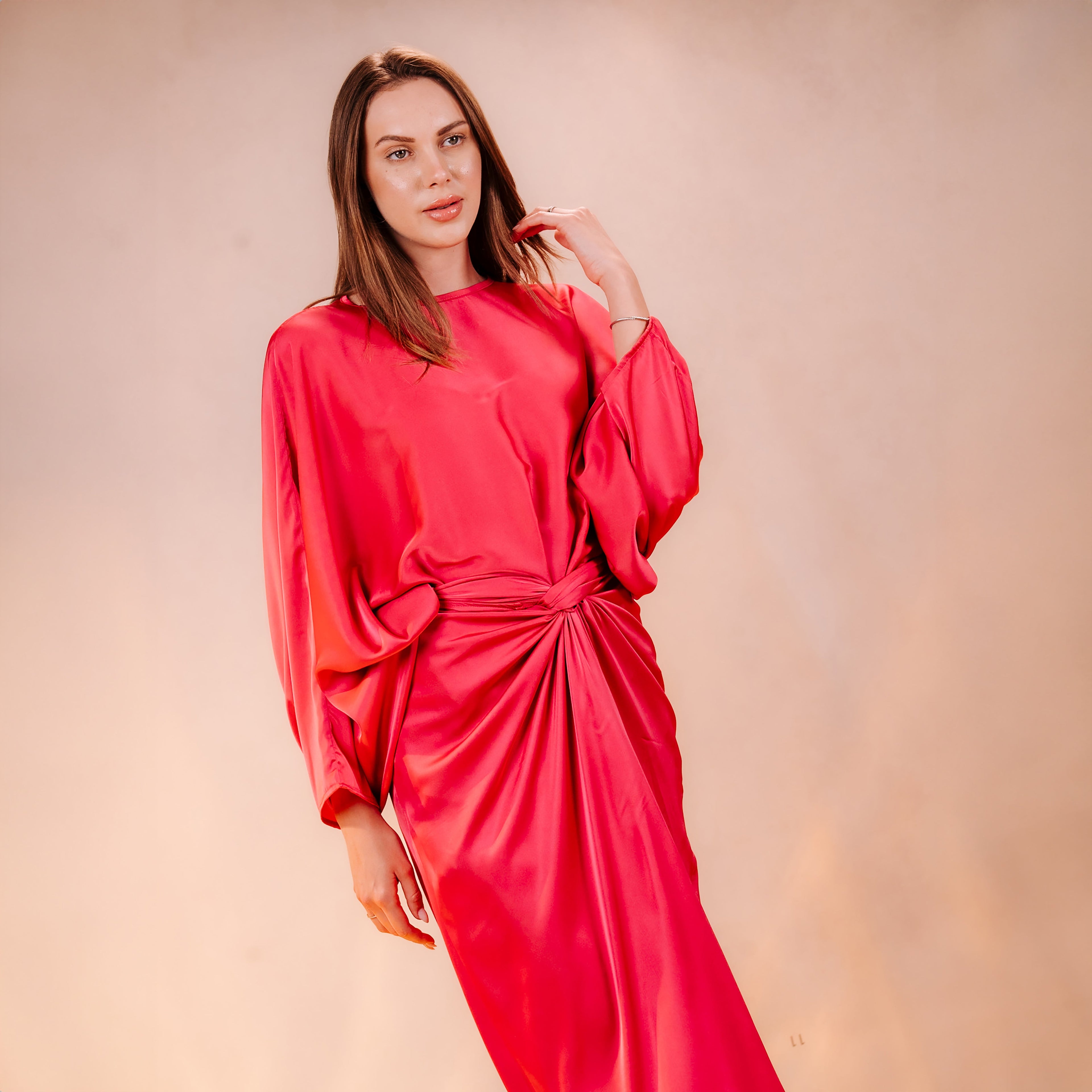 Satin Skirt Suit