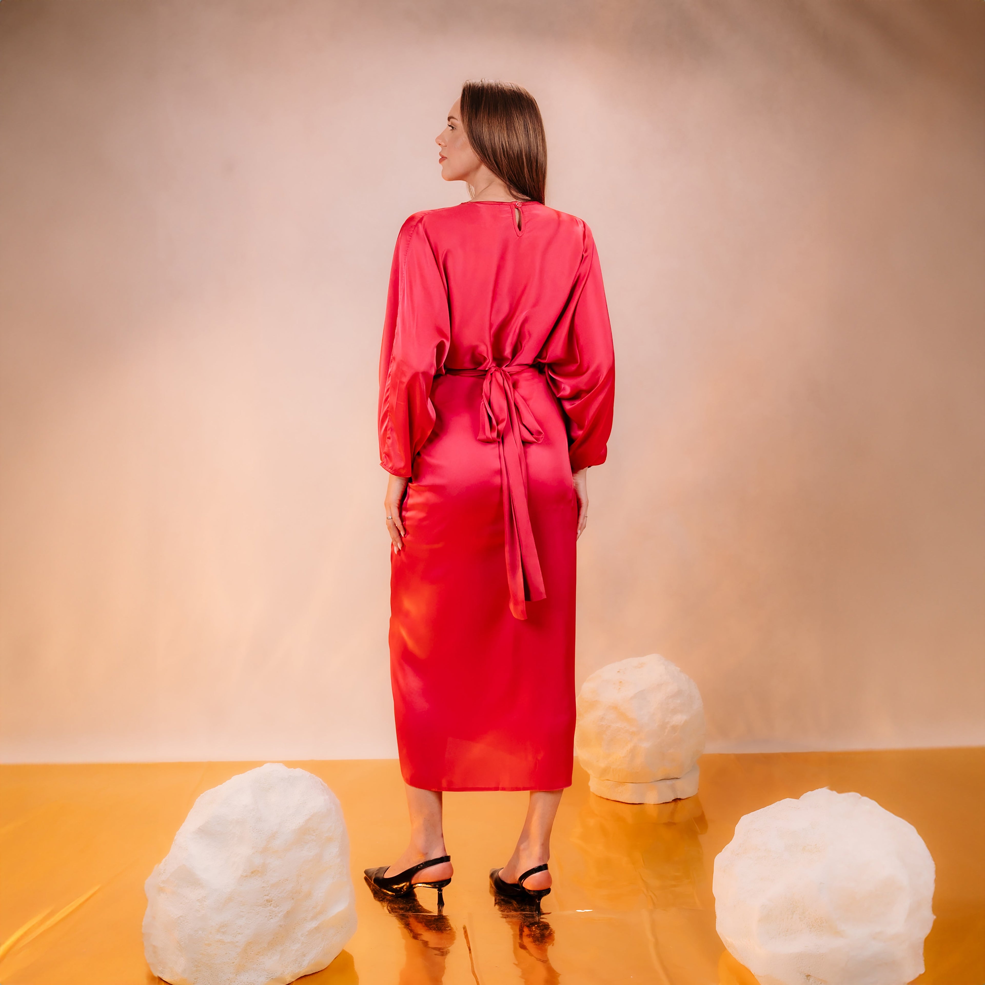 Satin Skirt Suit