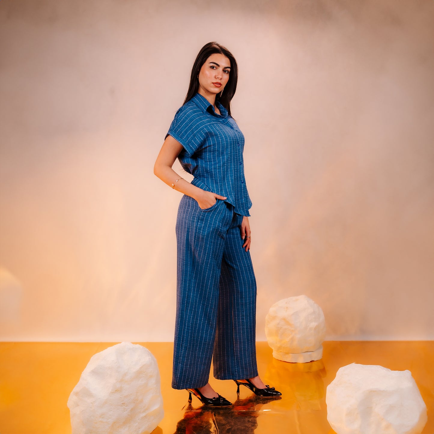 Zoya print stripe Set