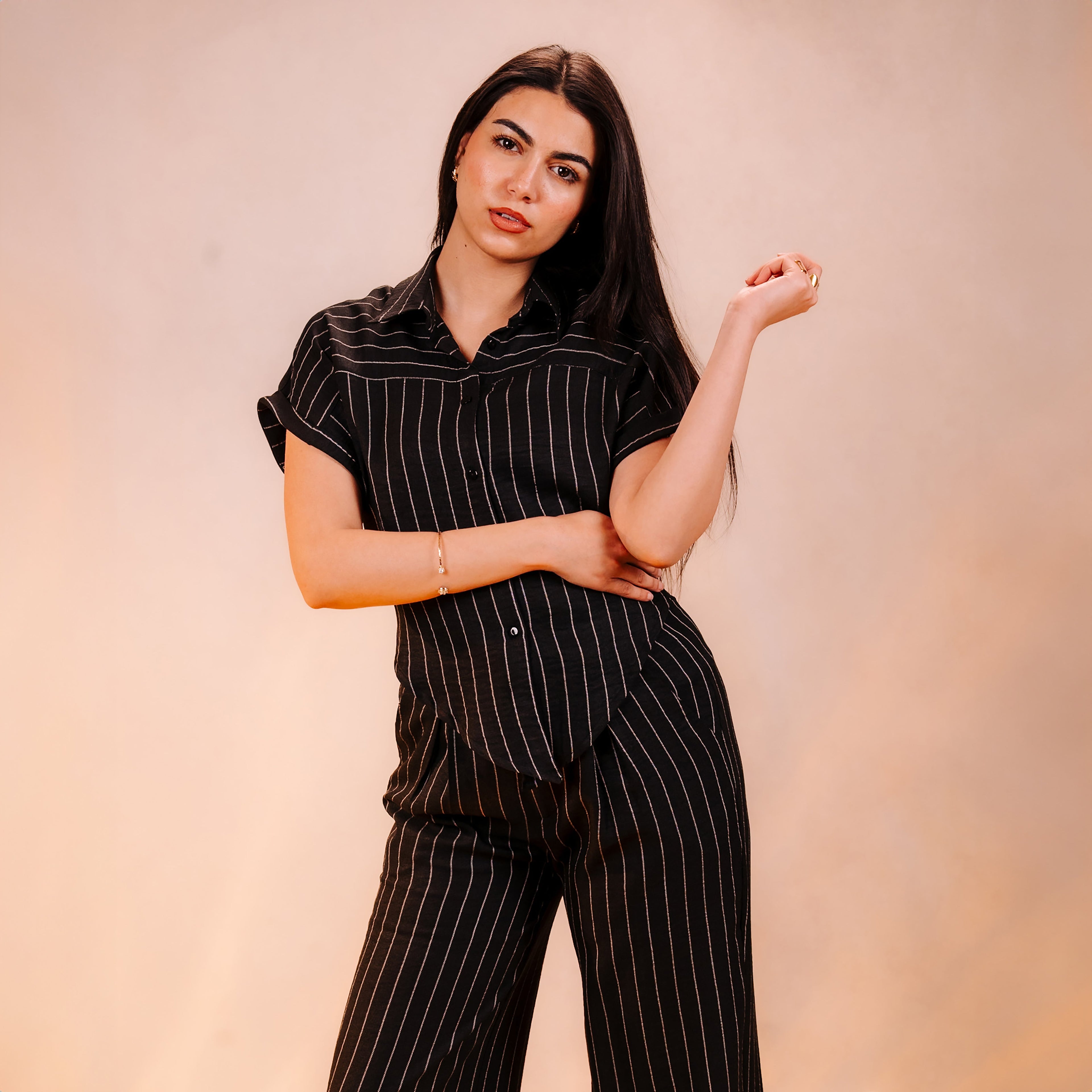 Zoya Pinstripe Pants