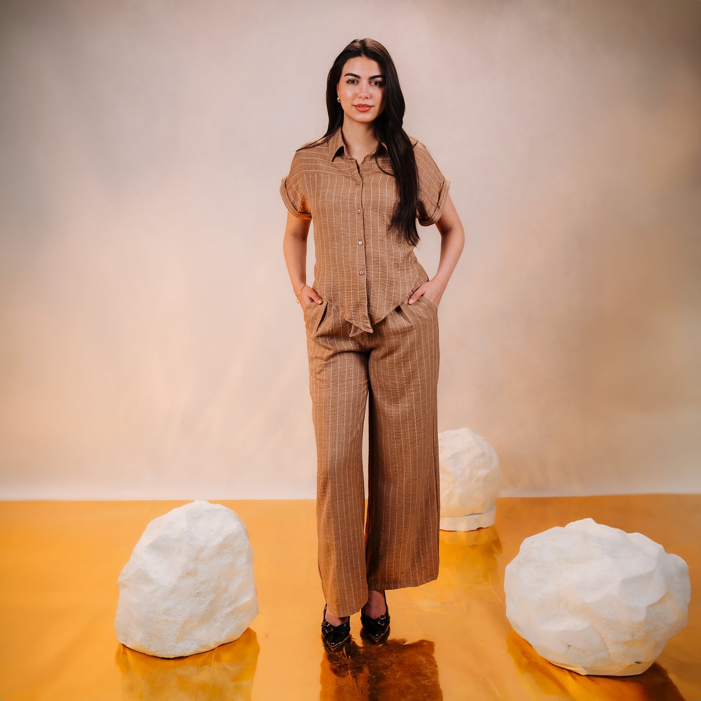 Zoya print stripe Set