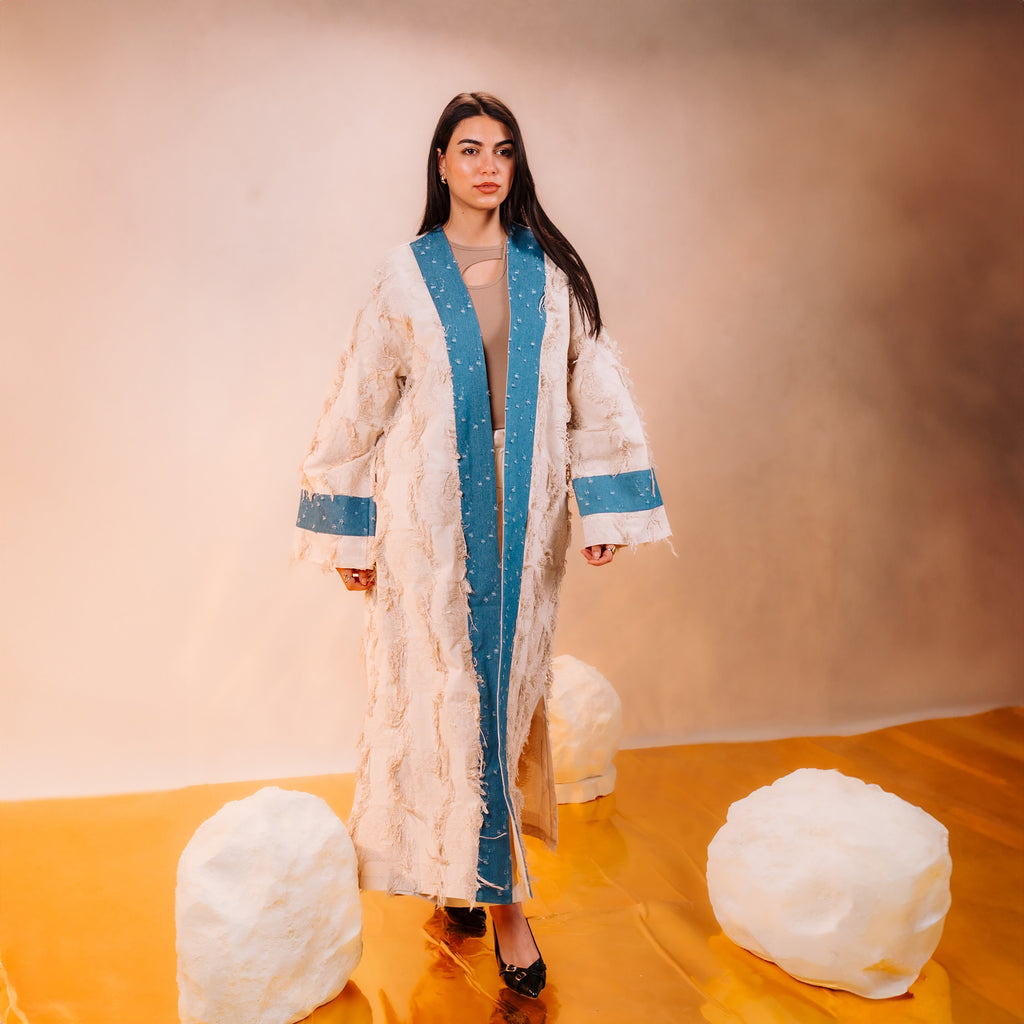 Long Linen Jeans Cardigan