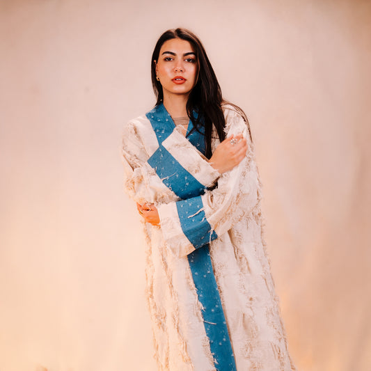 Long Linen Jeans Cardigan