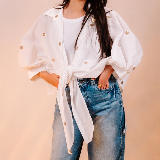 Shiny Polka Dot Shirt