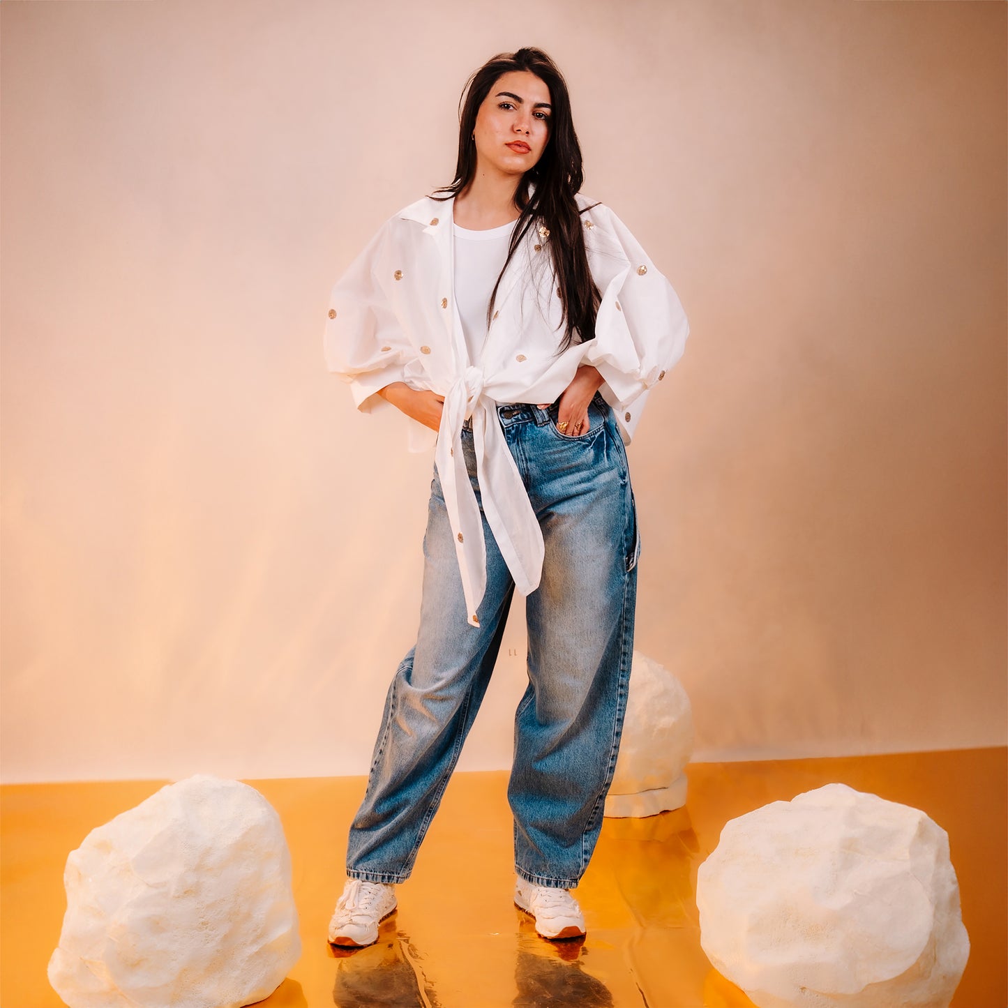 Shiny Polka Dot Shirt