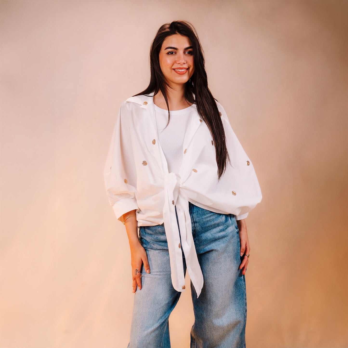 Shiny Polka Dot Shirt