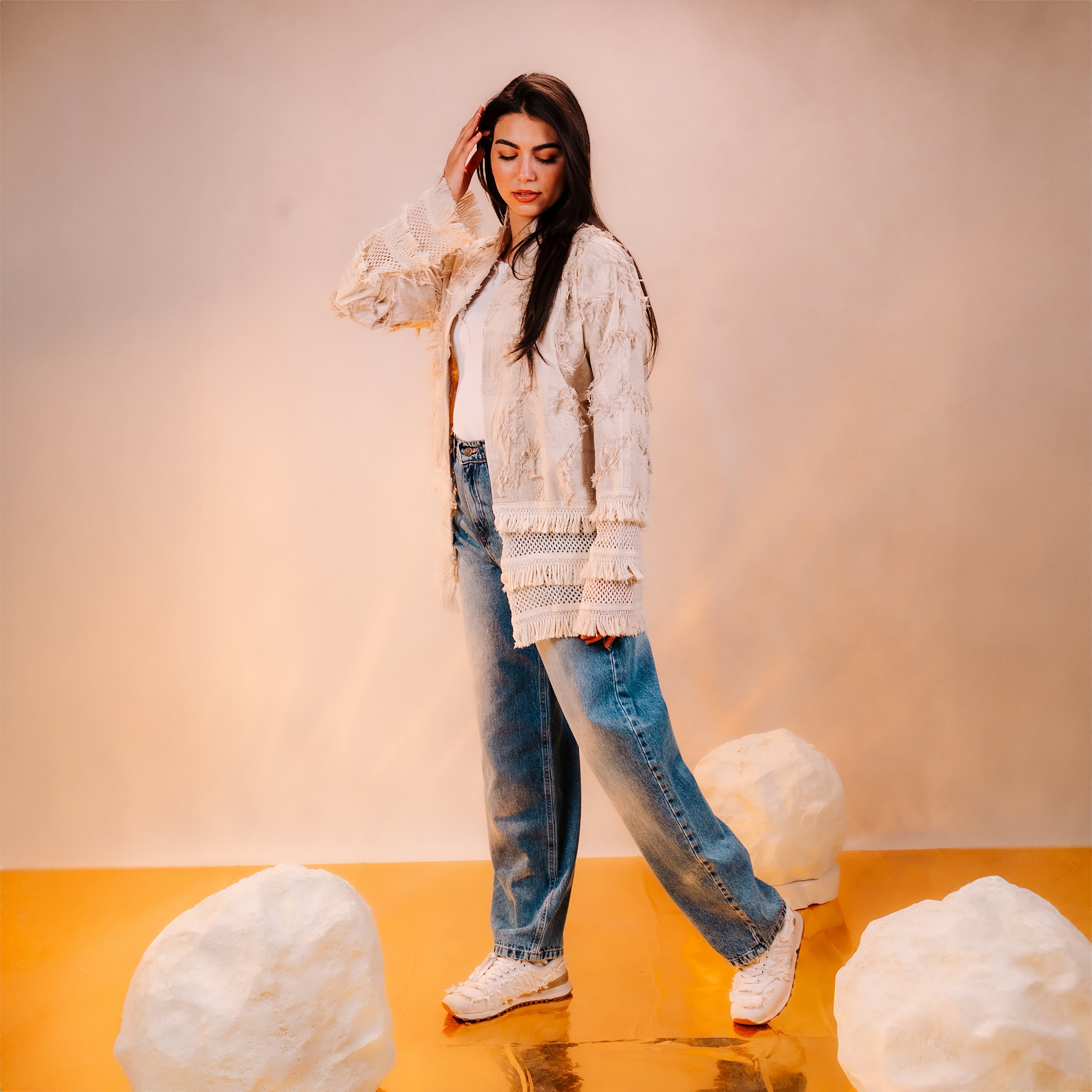 Linen Frings Jacket