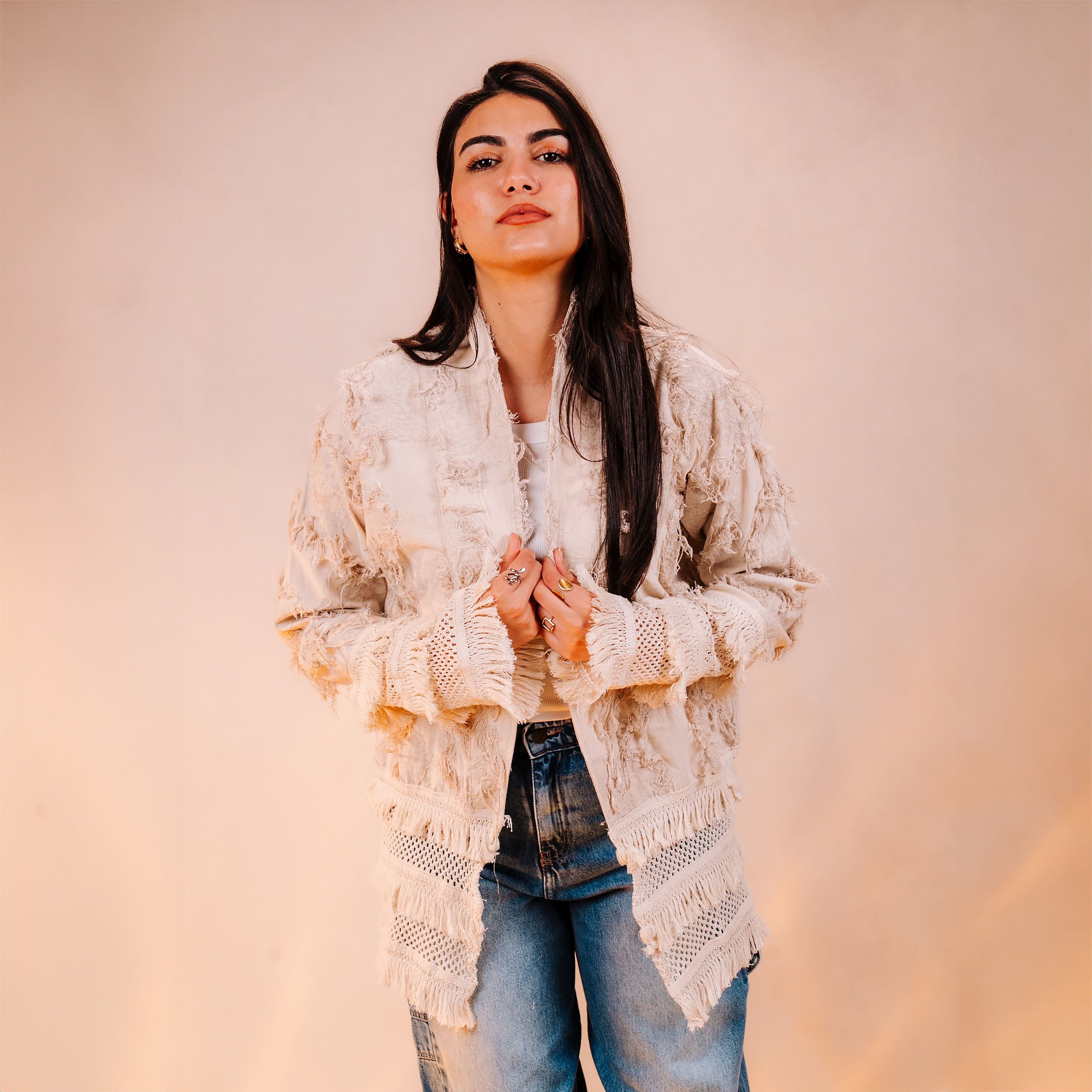 Linen Frings Jacket