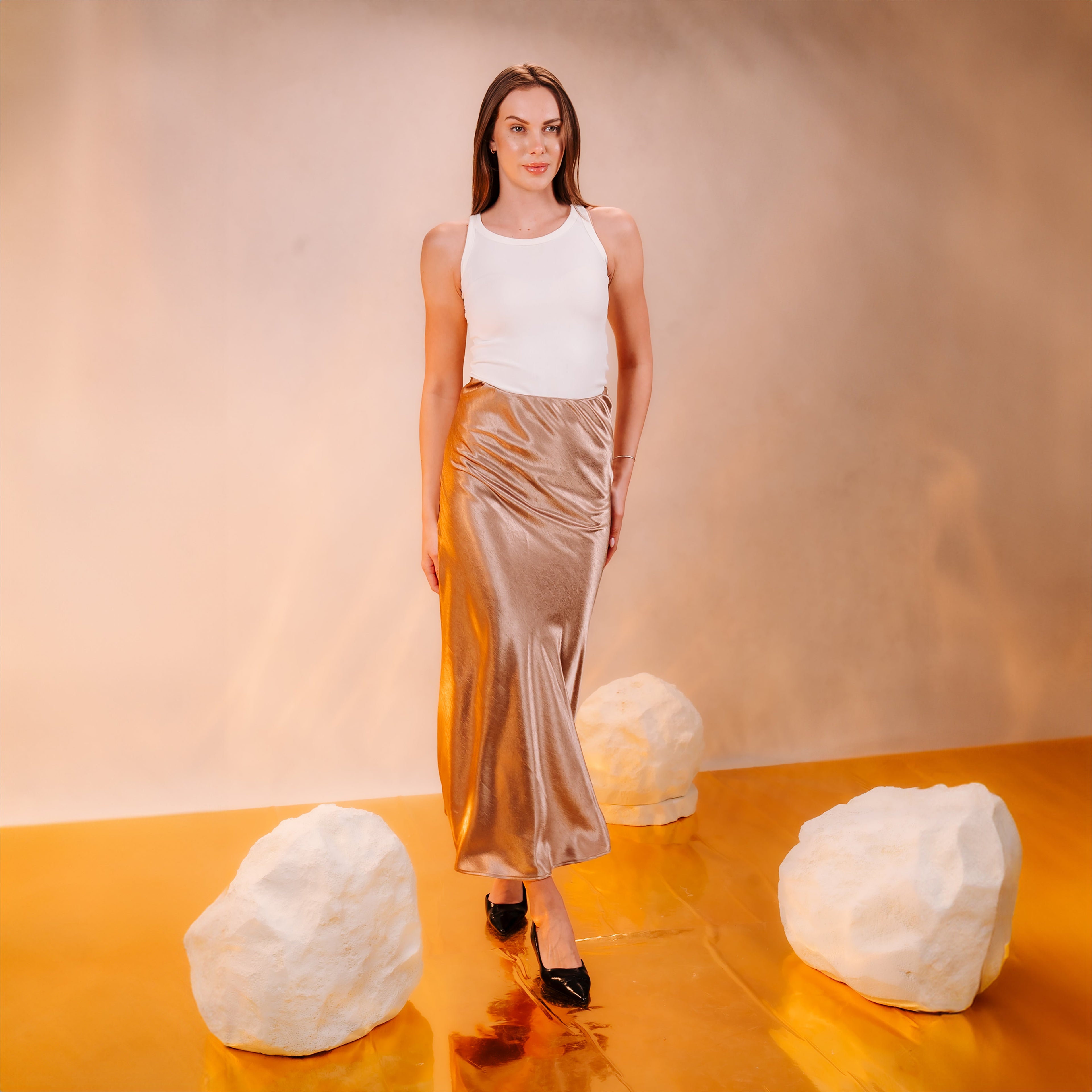 Satin Maxi Skirt