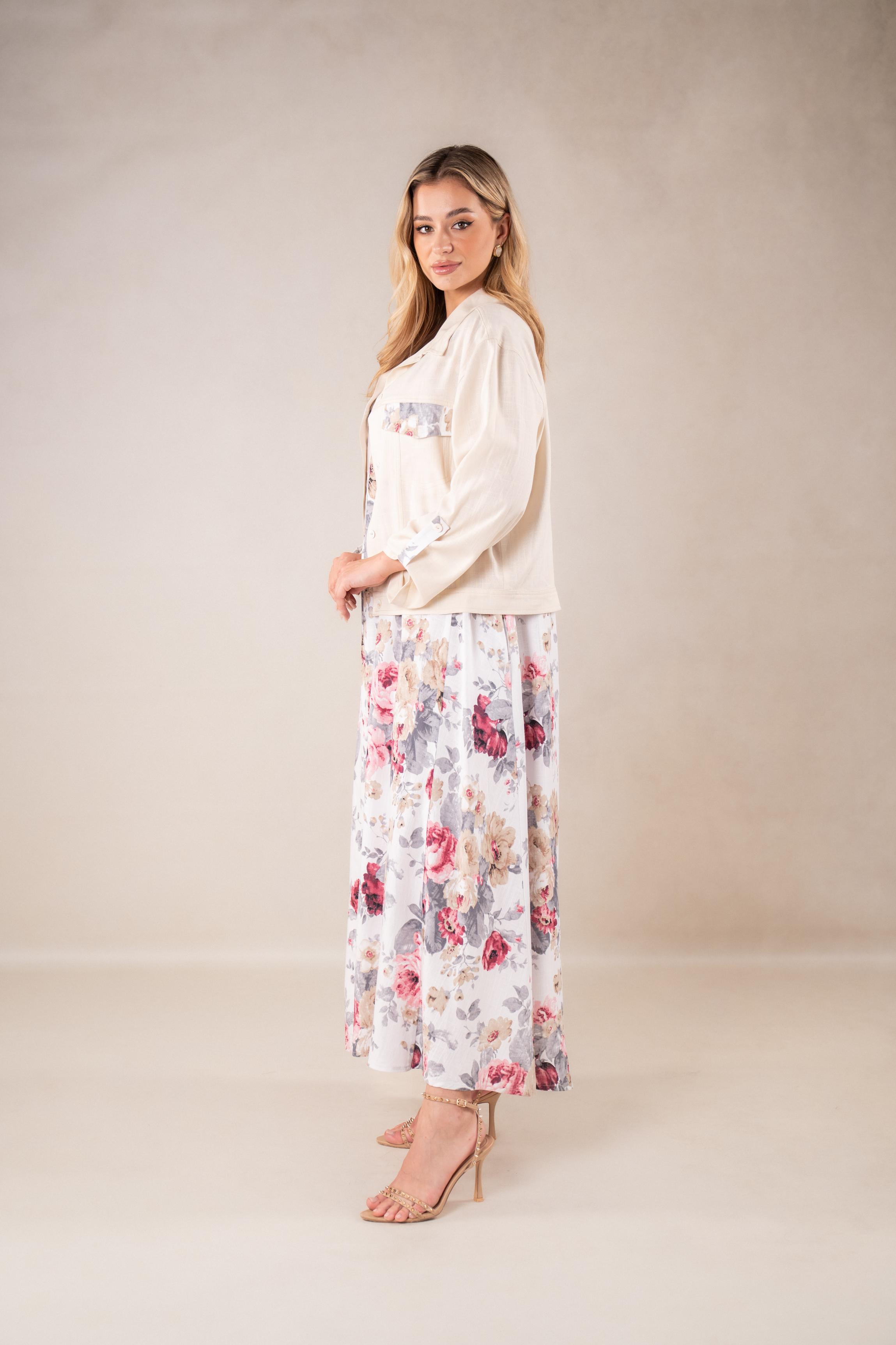 Verdant Vibe sleeveless Dress with Jacket