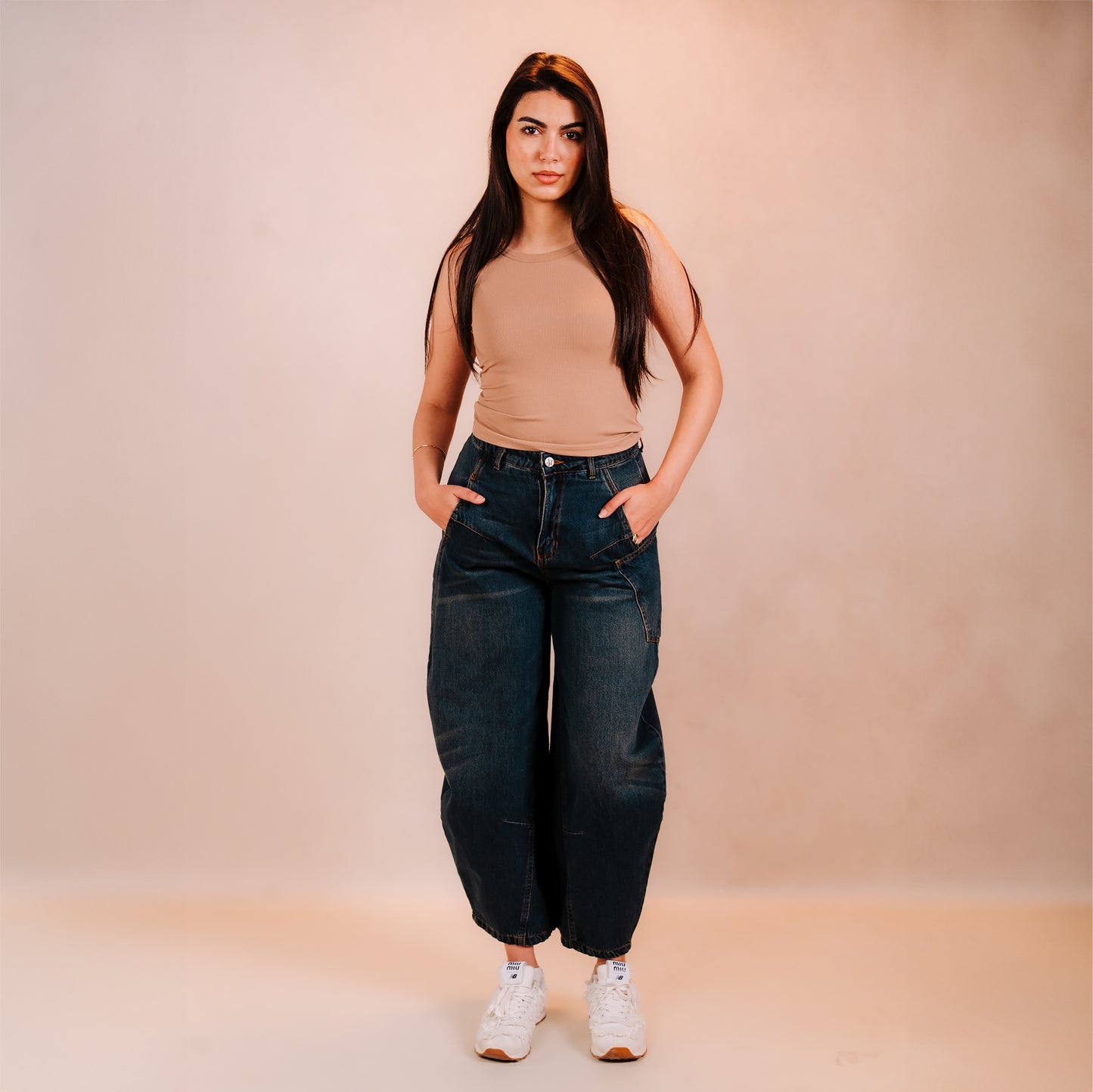 Denim Ballon Pants