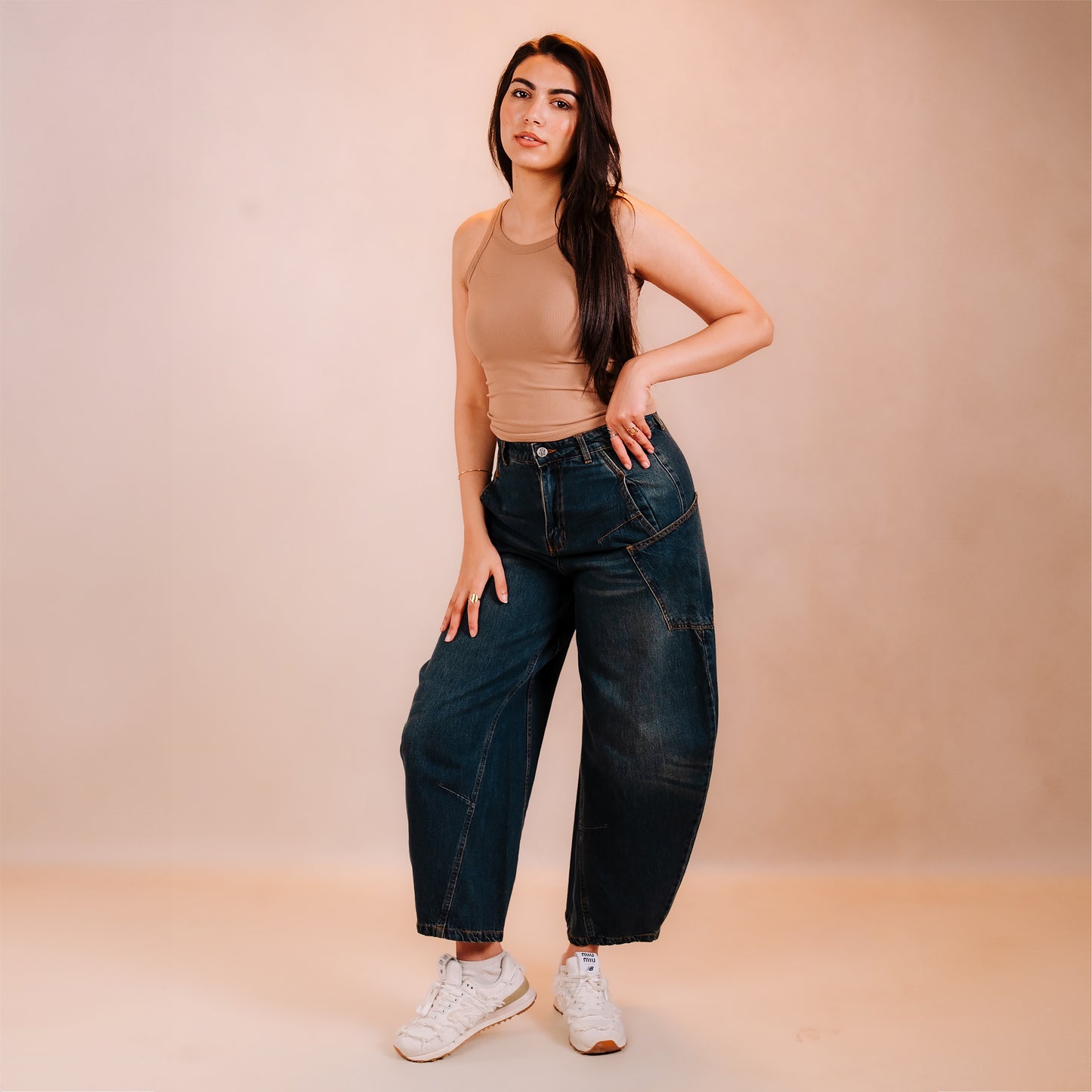 Denim Ballon Pants