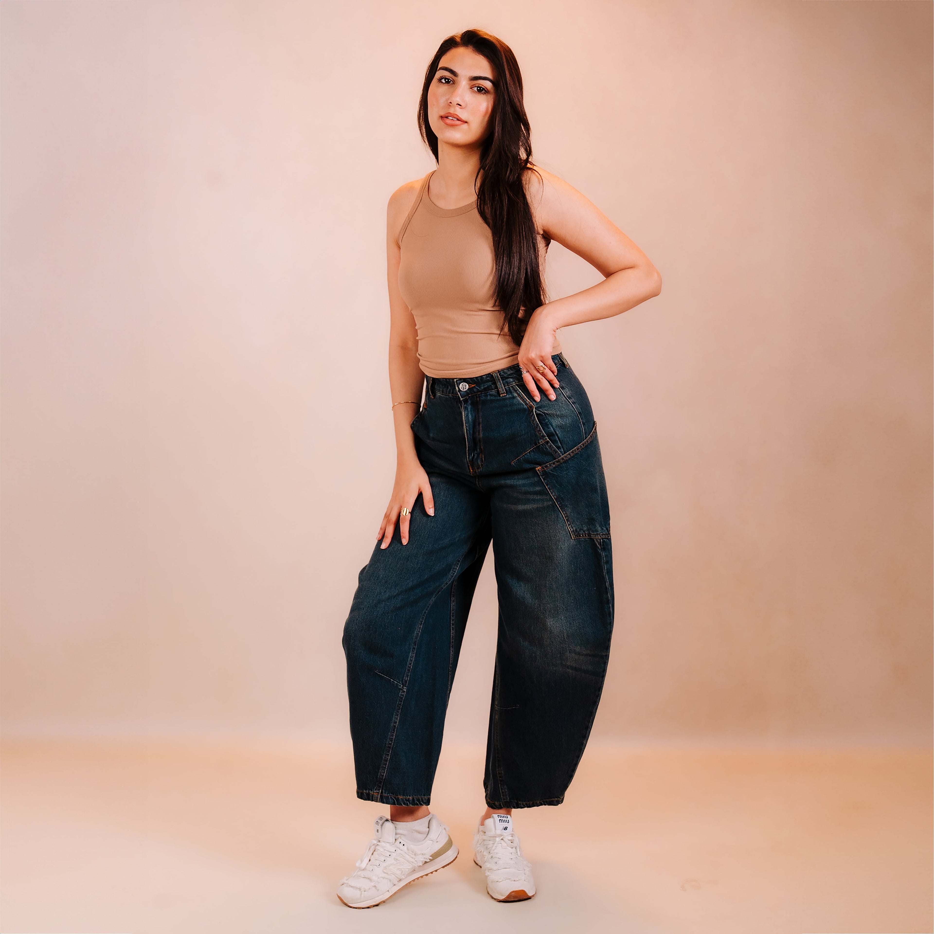 Denim Ballon Pants