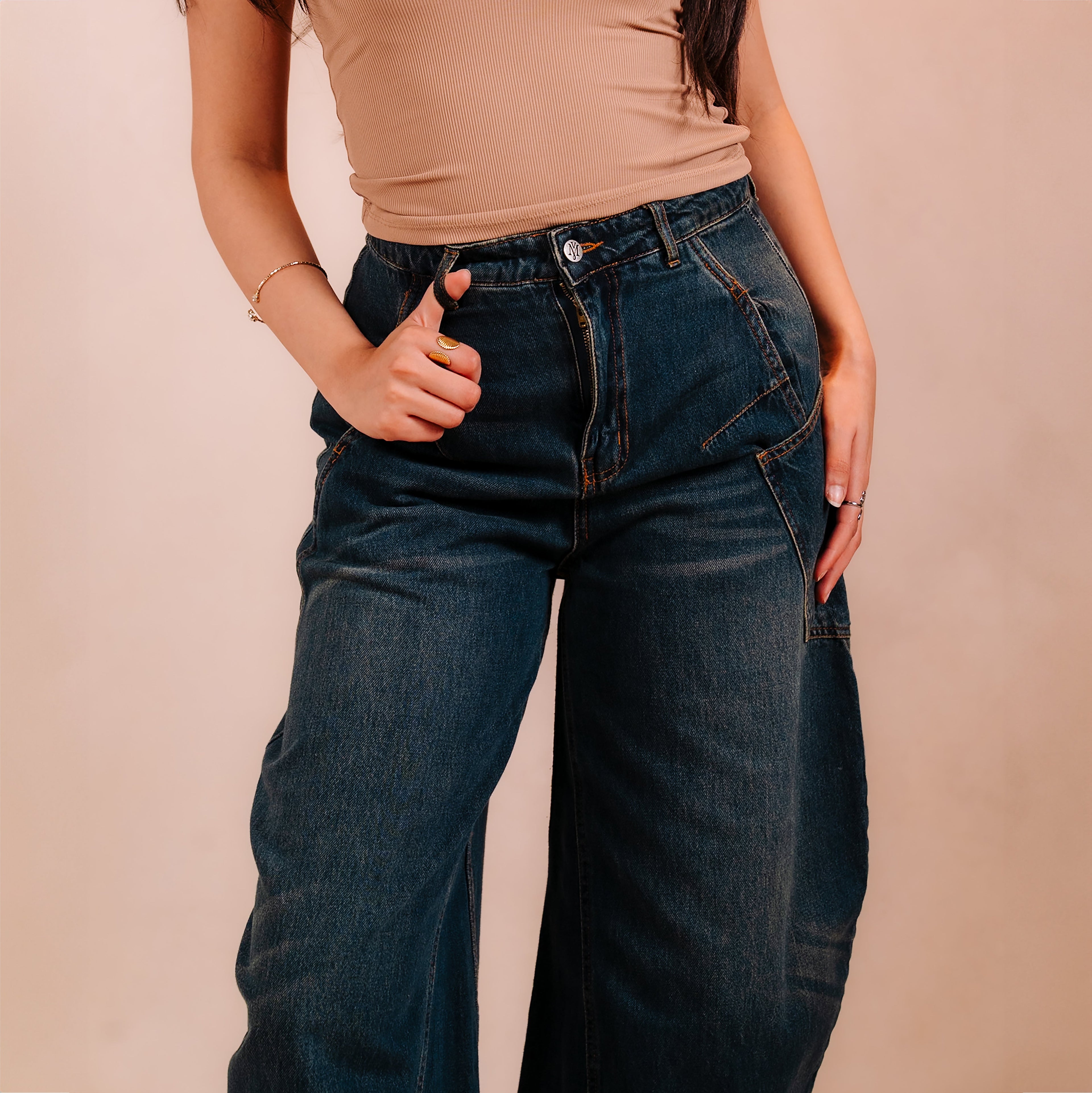 Denim Ballon Pants