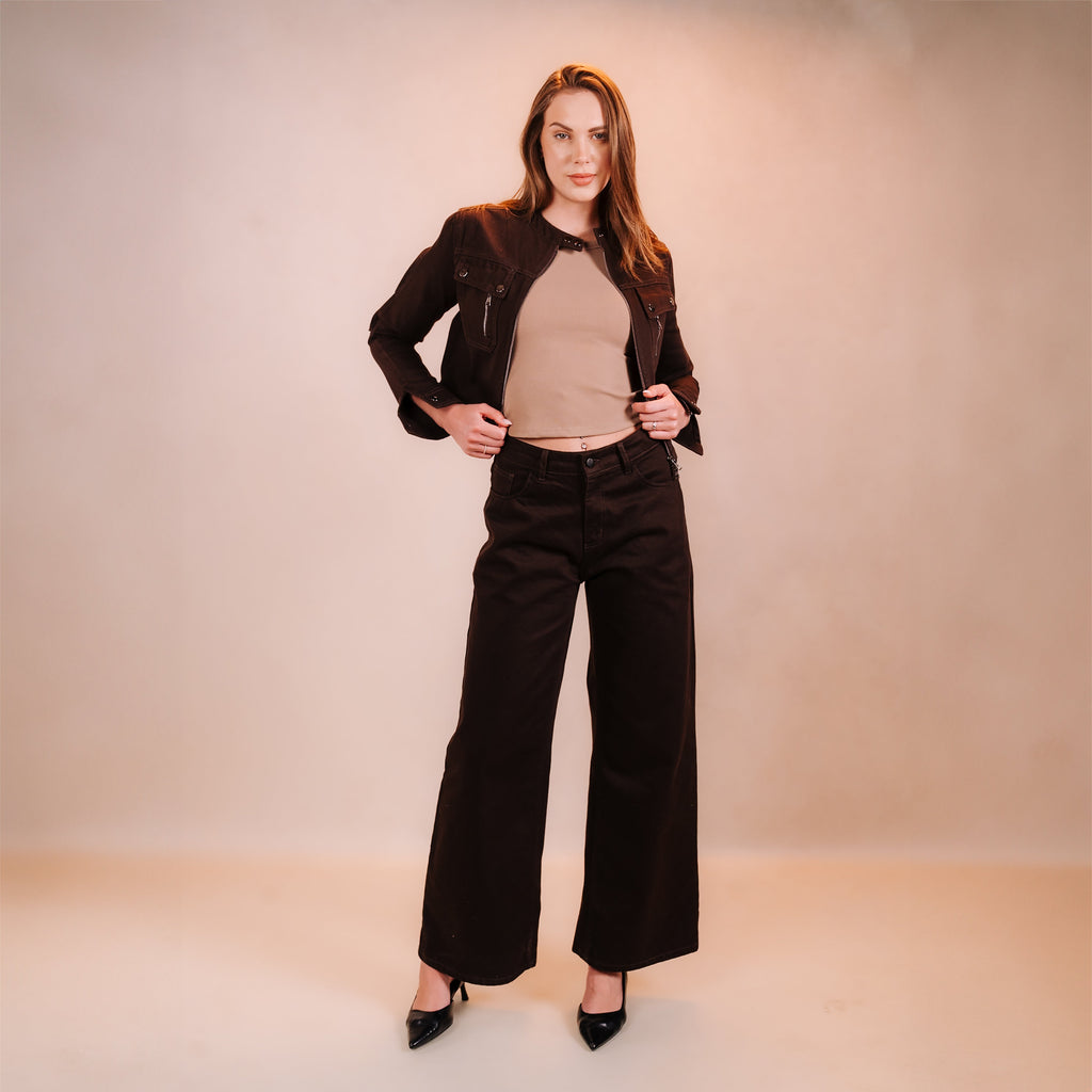 Denim Brown Pants