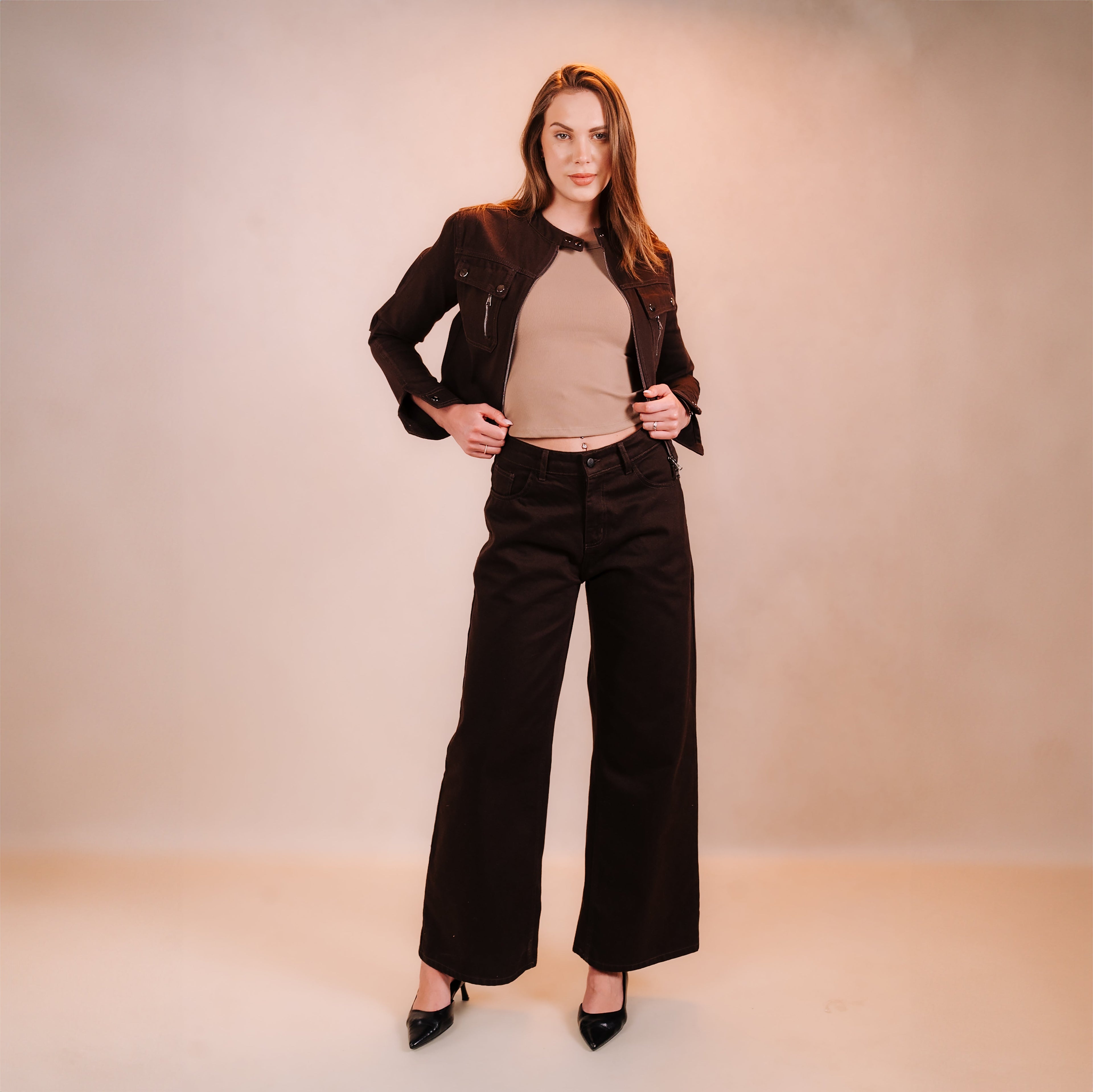 Denim Brown Pants