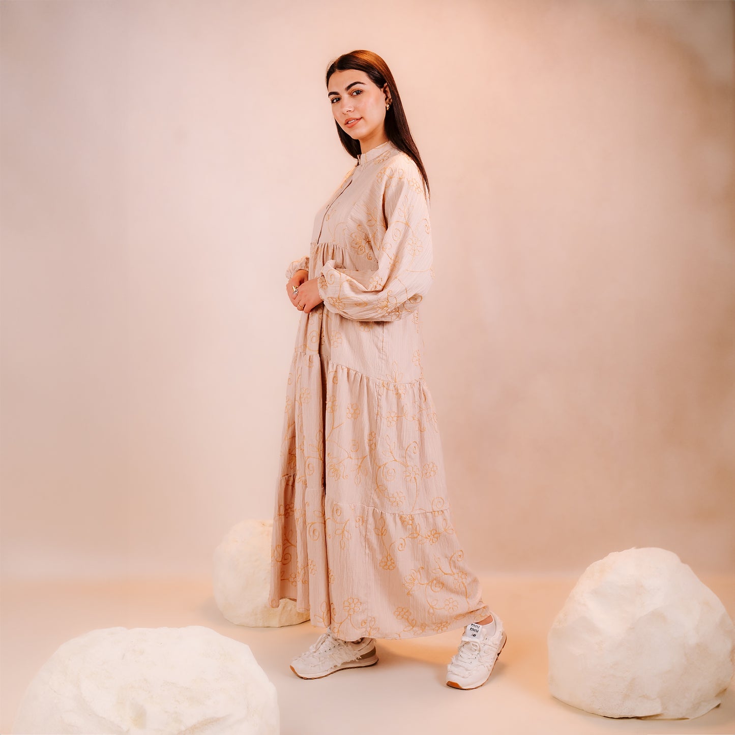 Embroidered Long Dress