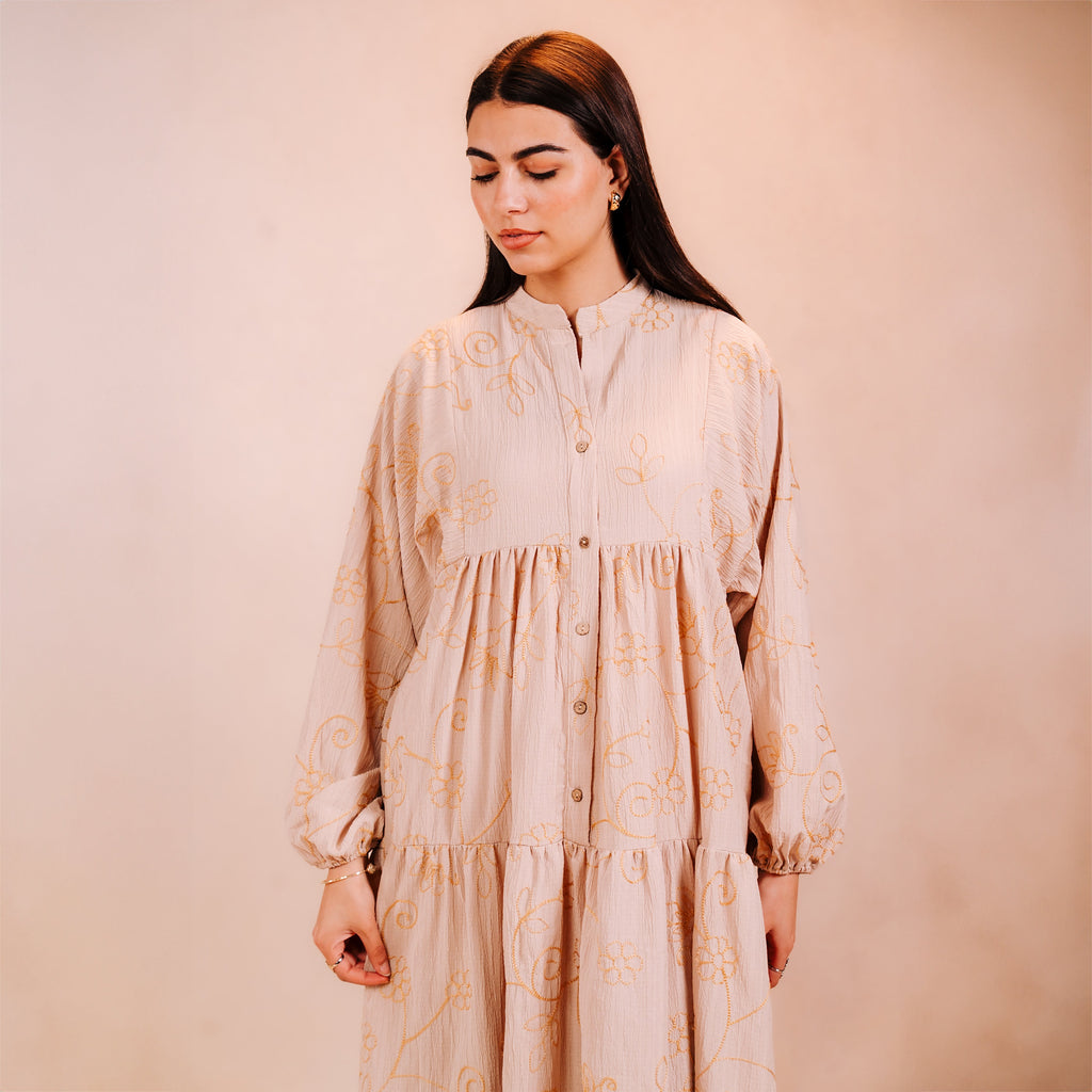 Embroidered Long Dress