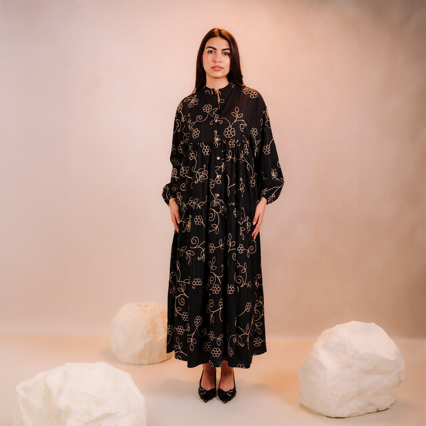 Embroidered Long Dress