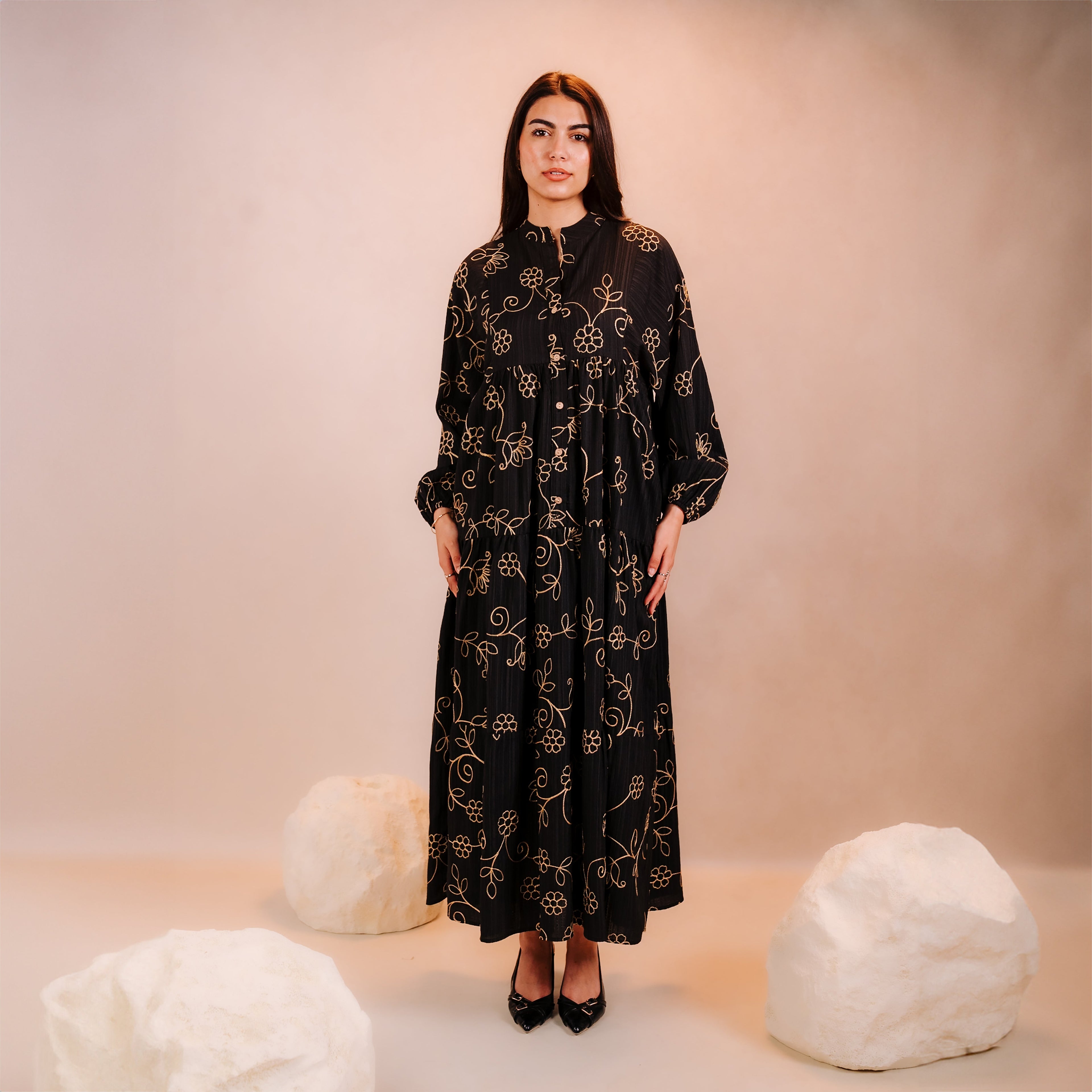 Embroidered Long Dress