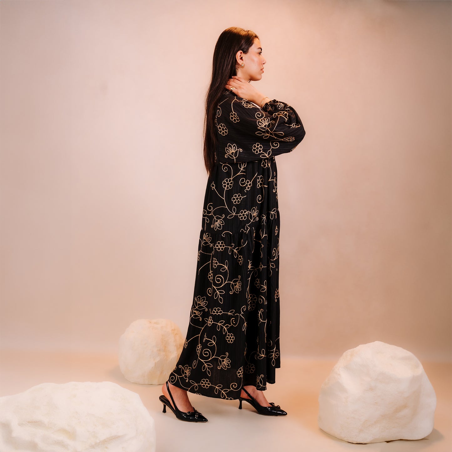 Embroidered Long Dress