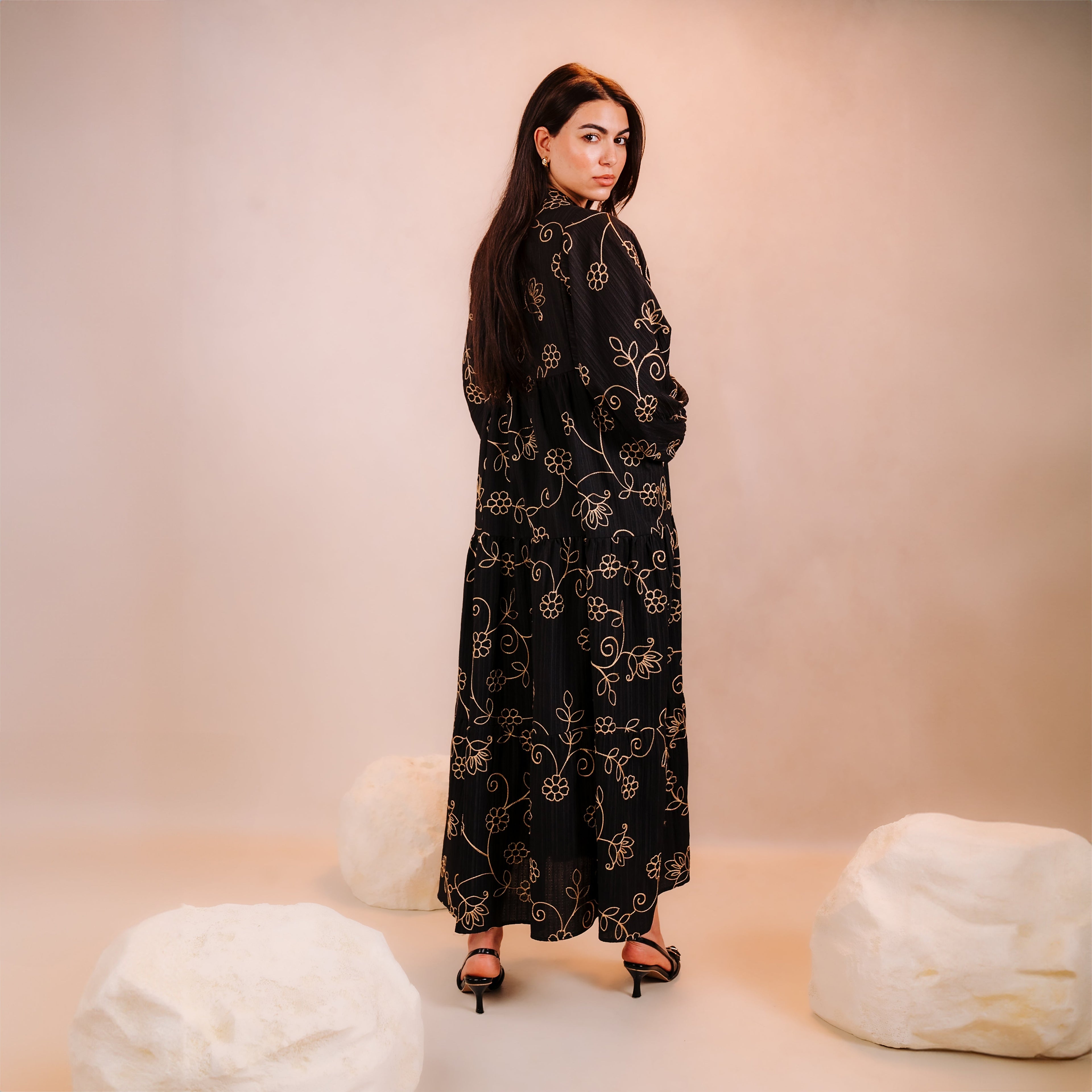 Embroidered Long Dress
