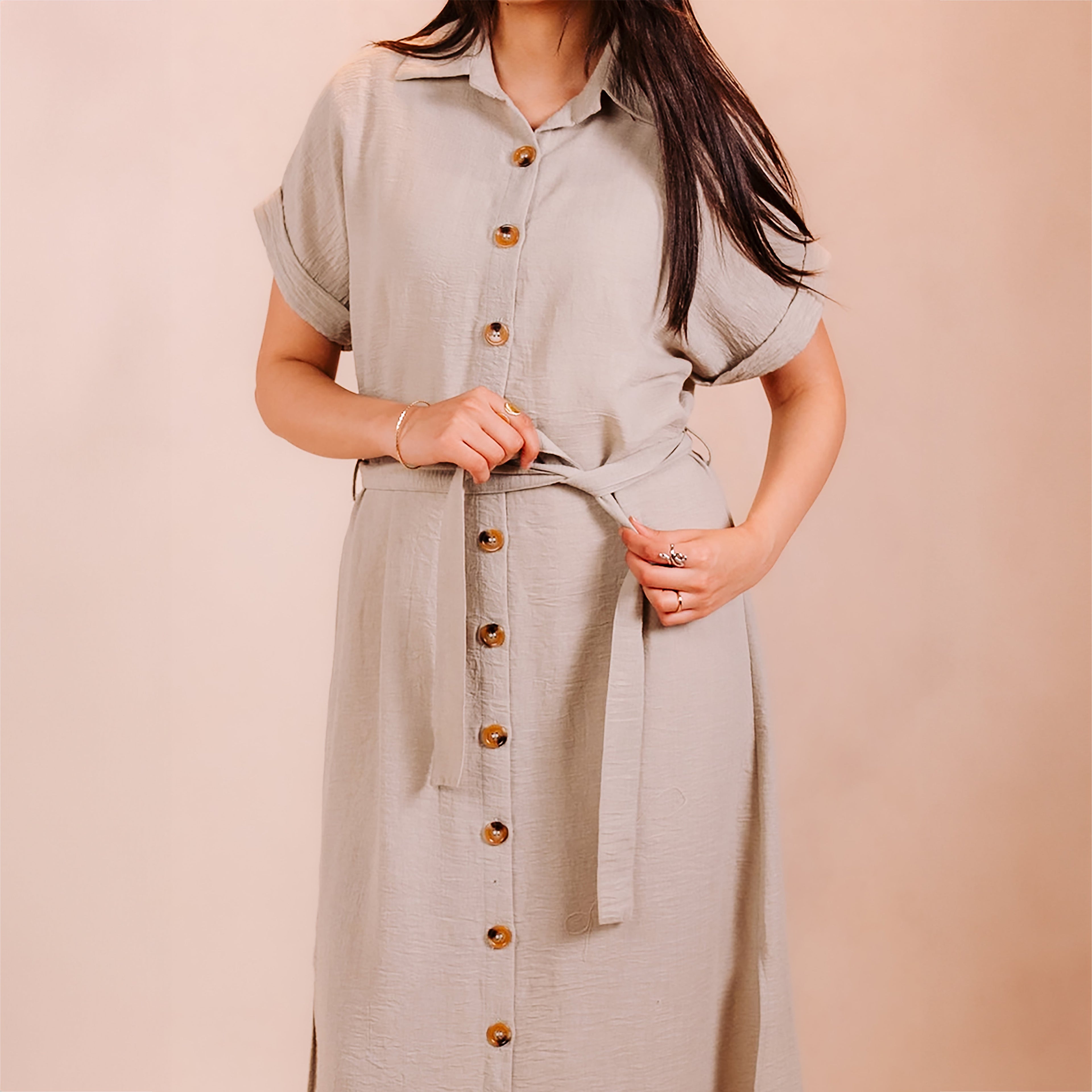 Half Sleeves Short Dress