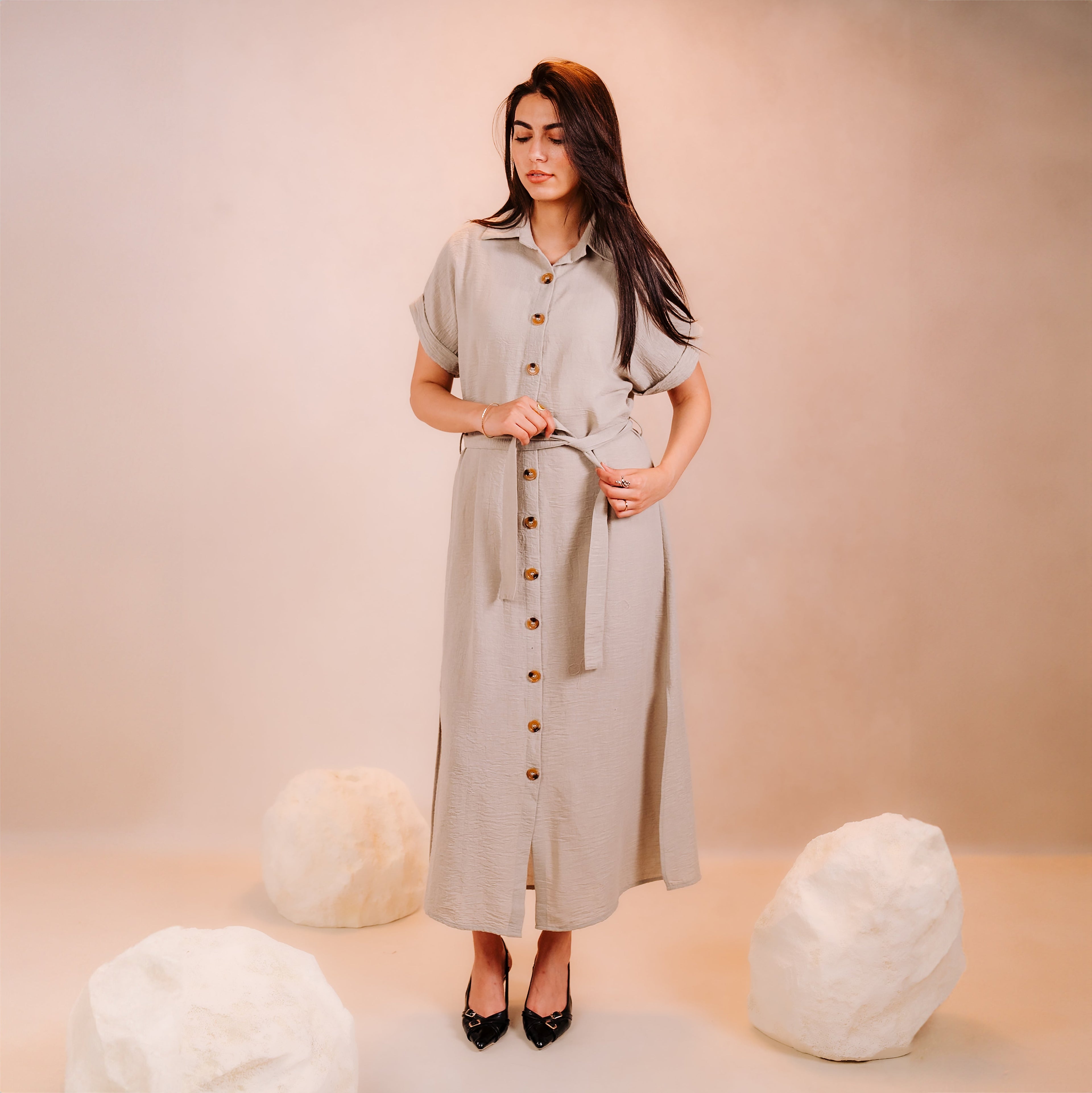 Half Sleeves Short Dress