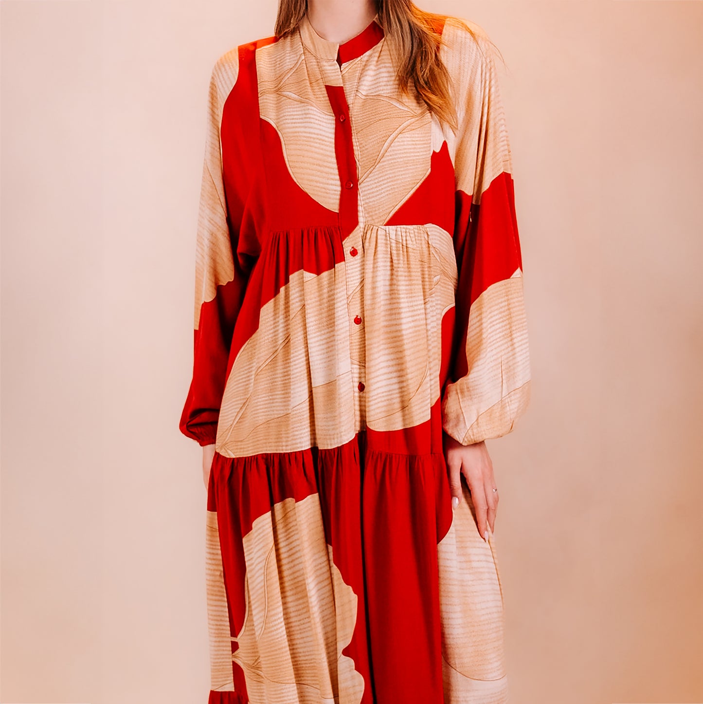 Printed Fabran Dress