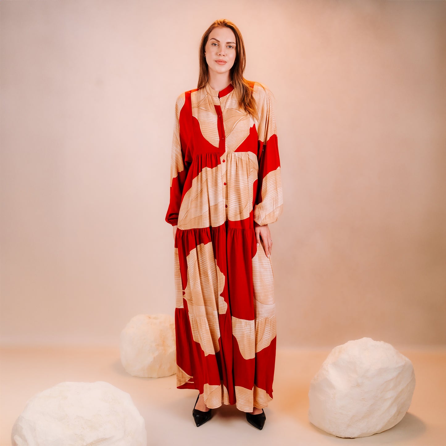 Printed Fabran Dress