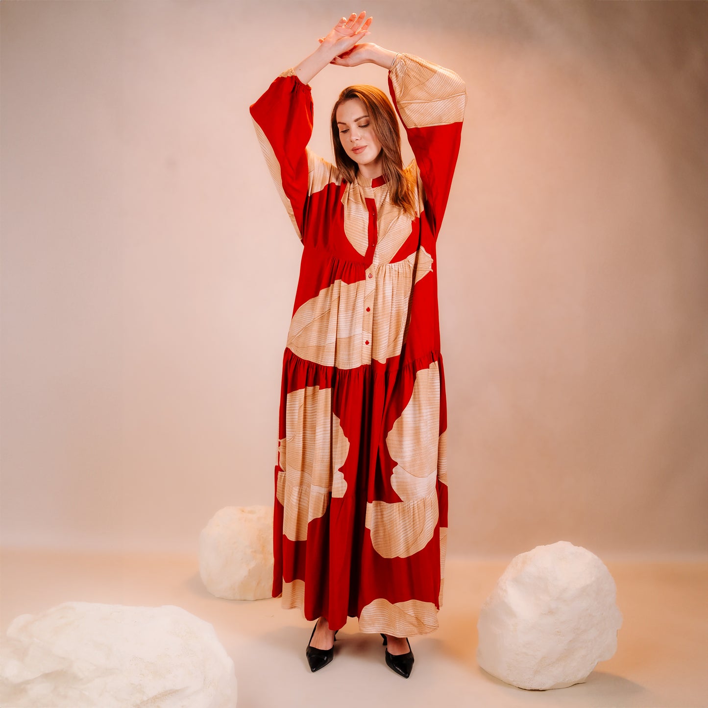 Printed Fabran Dress