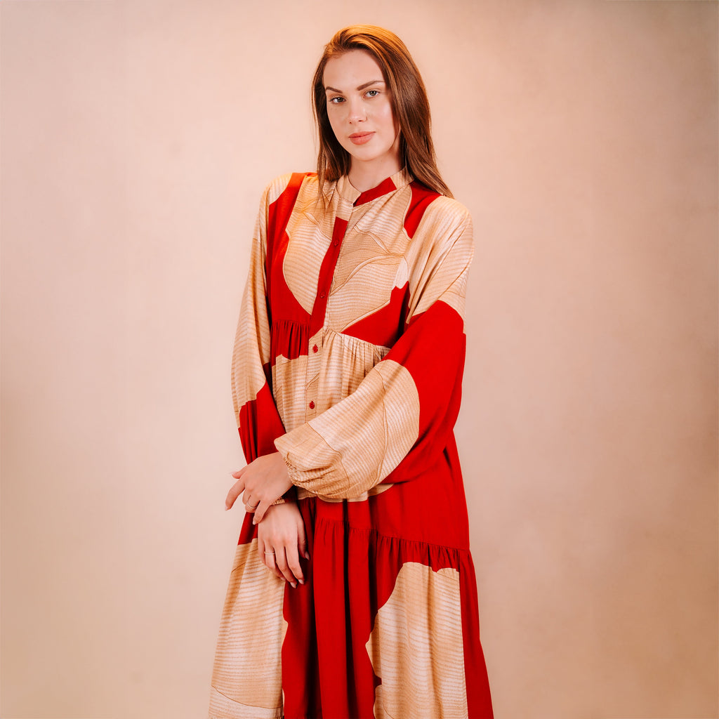 Printed Fabran Dress