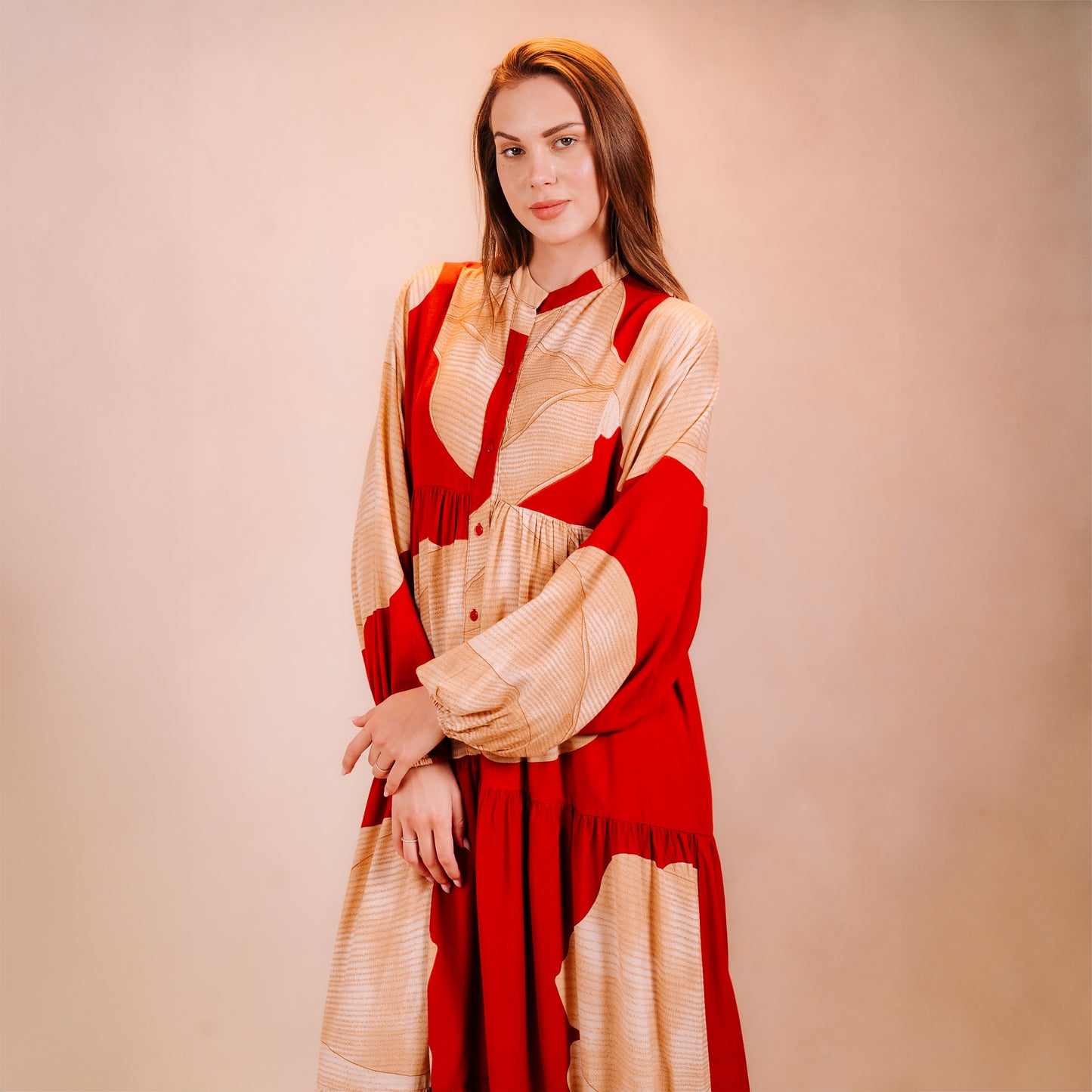 Printed Fabran Dress