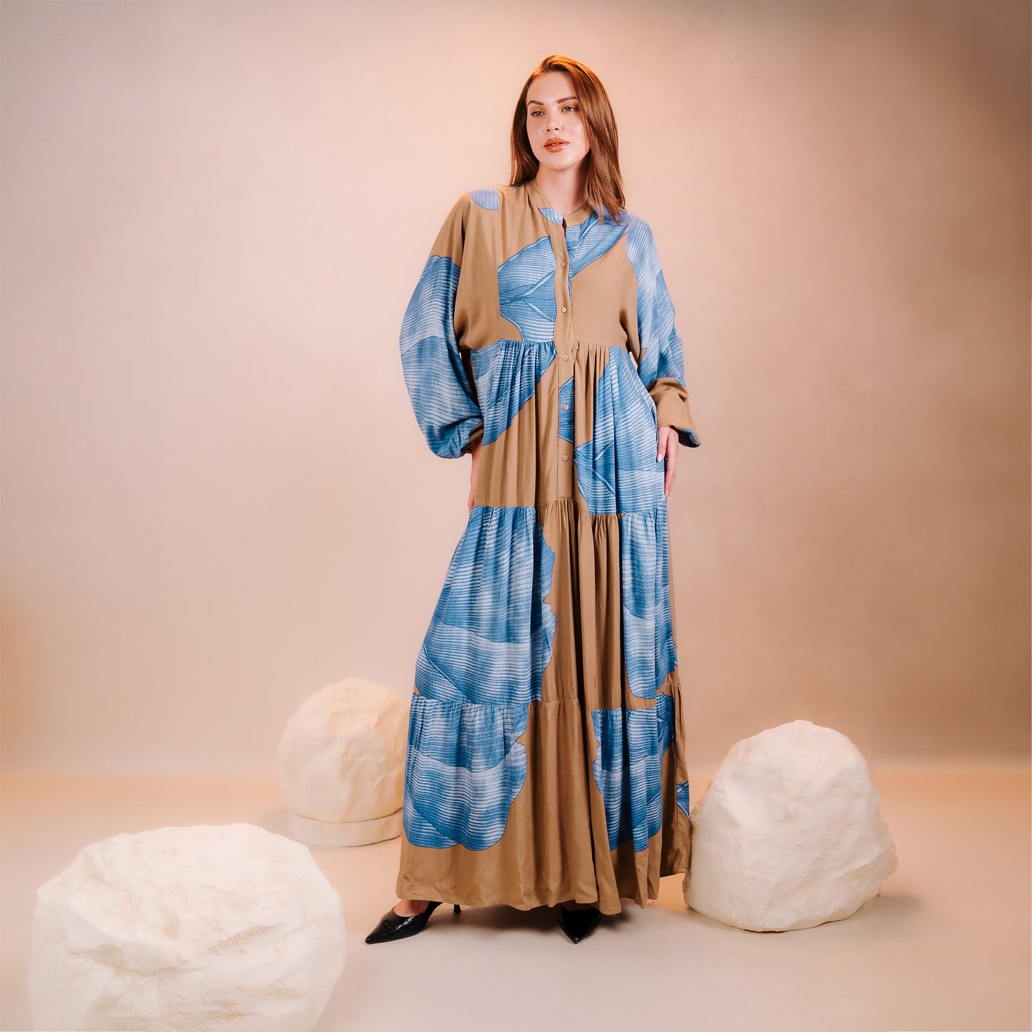 Printed Fabran Dress