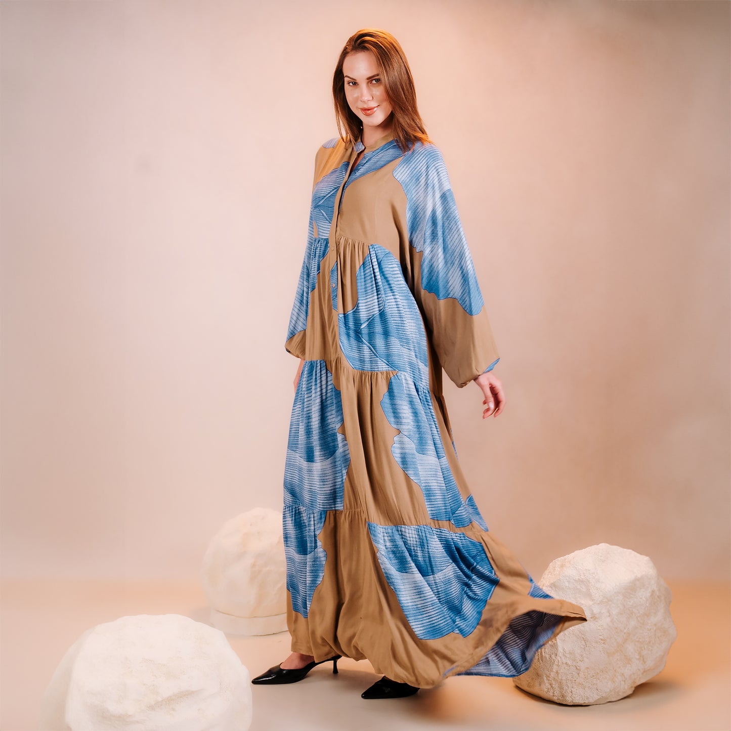 Printed Fabran Dress